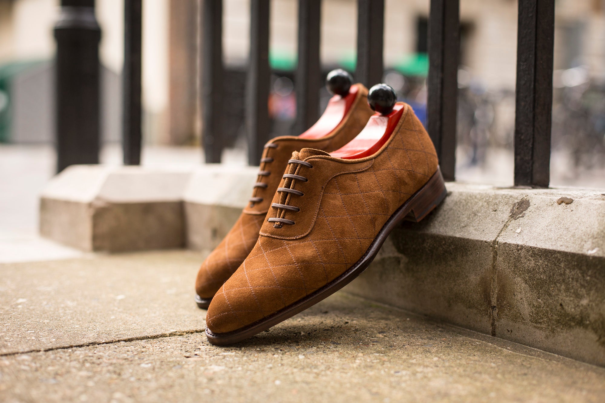 Spokane - MTO - Quilted Snuff Suede - NGT Last - Single Leather Sole-Made To Order Quilted Adelaide Oxfords-J.FitzPatrick Footwear
