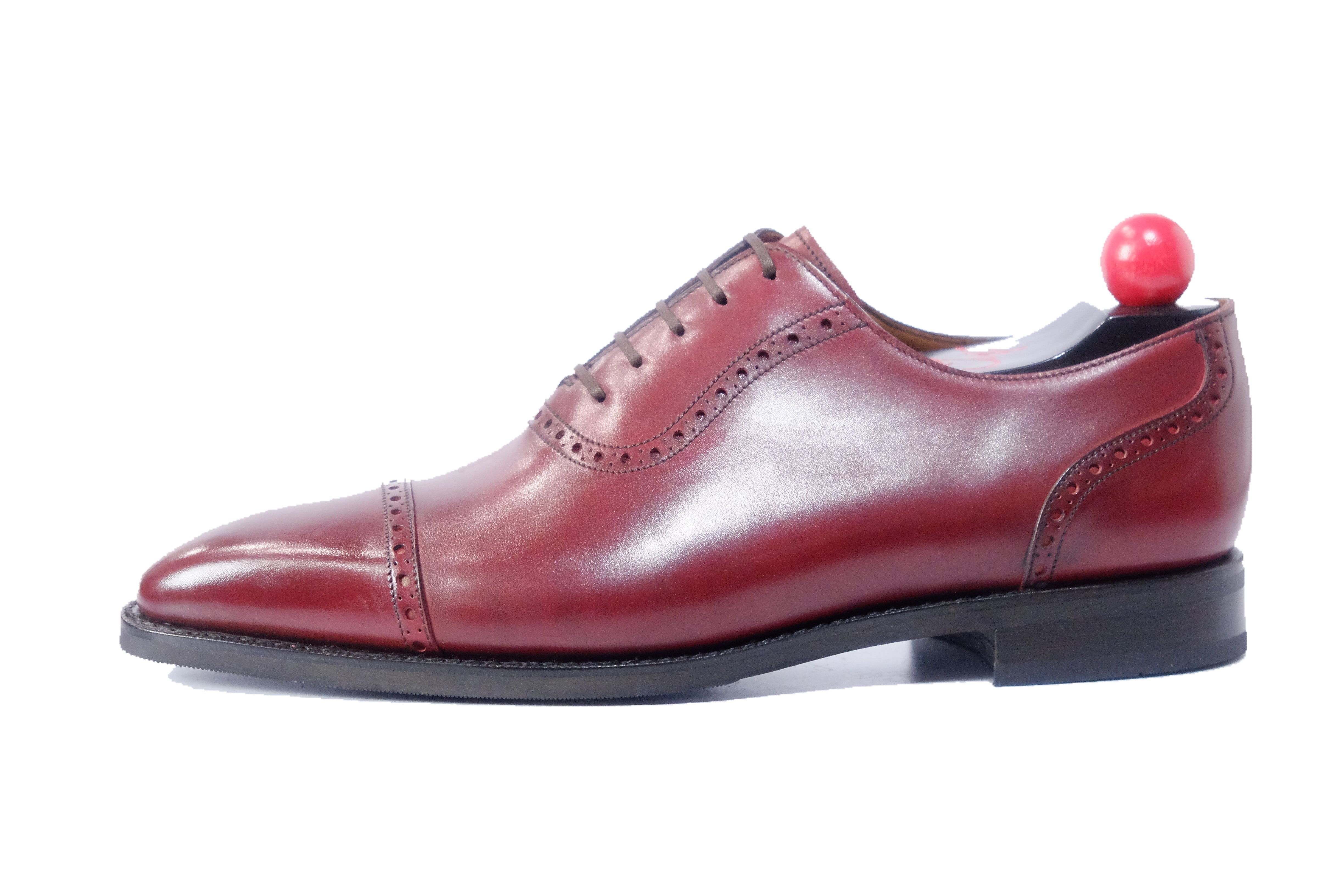 Sunnyside - MTO - Burgundy Calf - MGF Last - City Rubber Sole-Made To Order Captoe Cap Toe Brogue Oxfords-J.FitzPatrick Footwear
