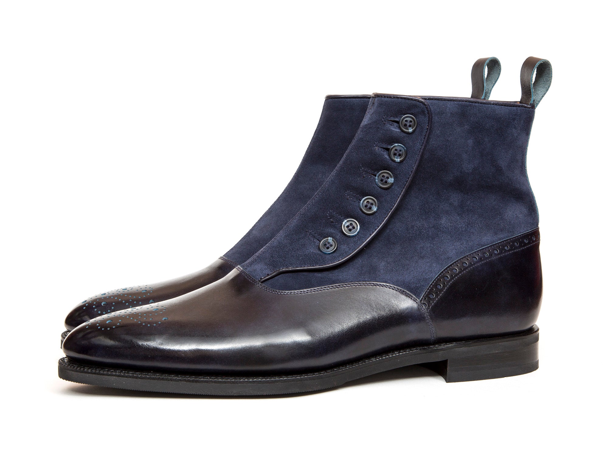 Suquamish - MTO - Navy Museum Calf / Navy Suede - TMG Last - City Rubber Sole-Made To Order-J.FitzPatrick Footwear