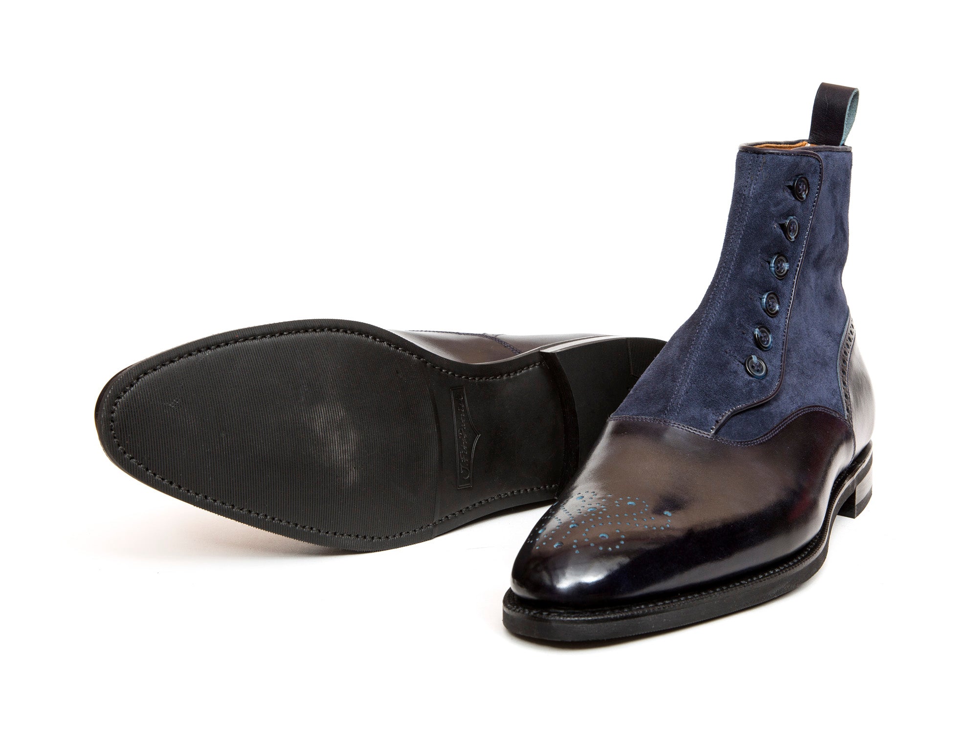 Suquamish - MTO - Navy Museum Calf / Navy Suede - TMG Last - City Rubber Sole-Made To Order-J.FitzPatrick Footwear
