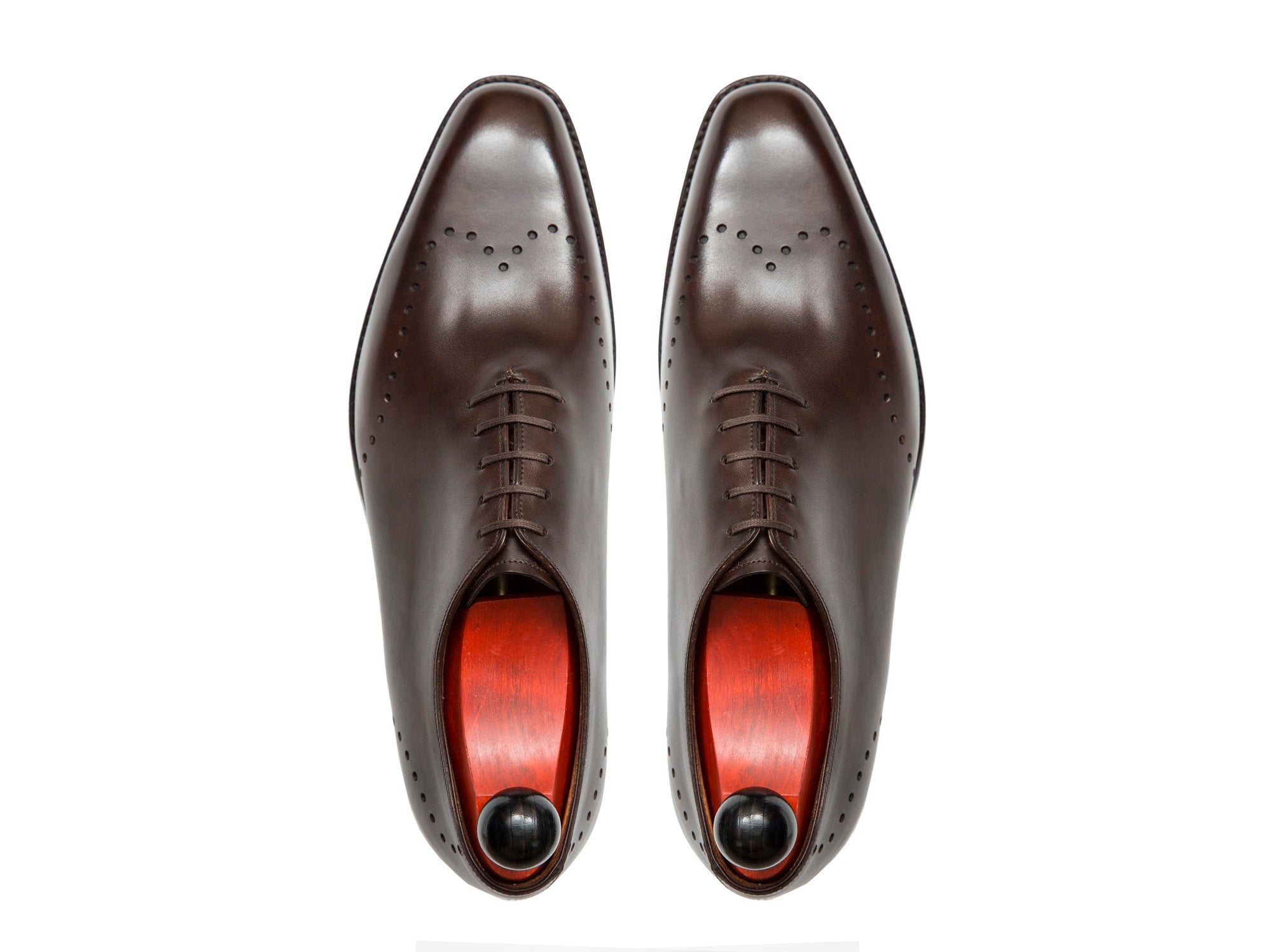 Tony - MTO - Dark Brown Museum Calf - LPB Last - Single Leather Sole-Made To Order Wholecut Whole Cut Wingtip Oxfords-J.FitzPatrick Footwear