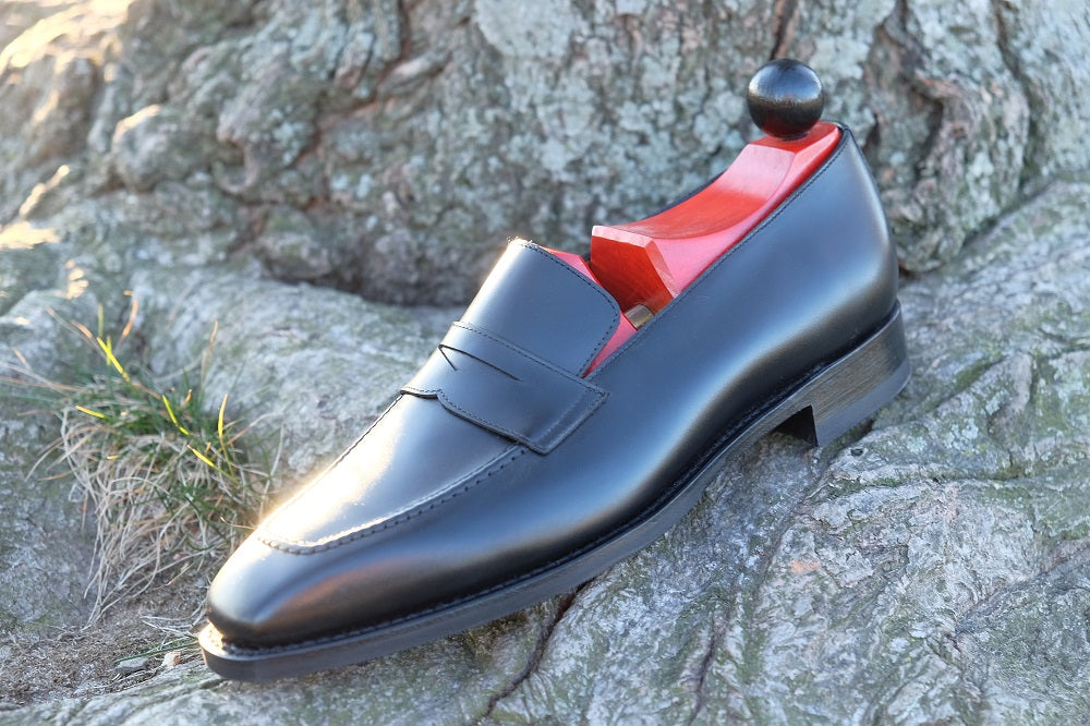 Washington - Black Calf-Penny Loafers-J.FitzPatrick Footwear