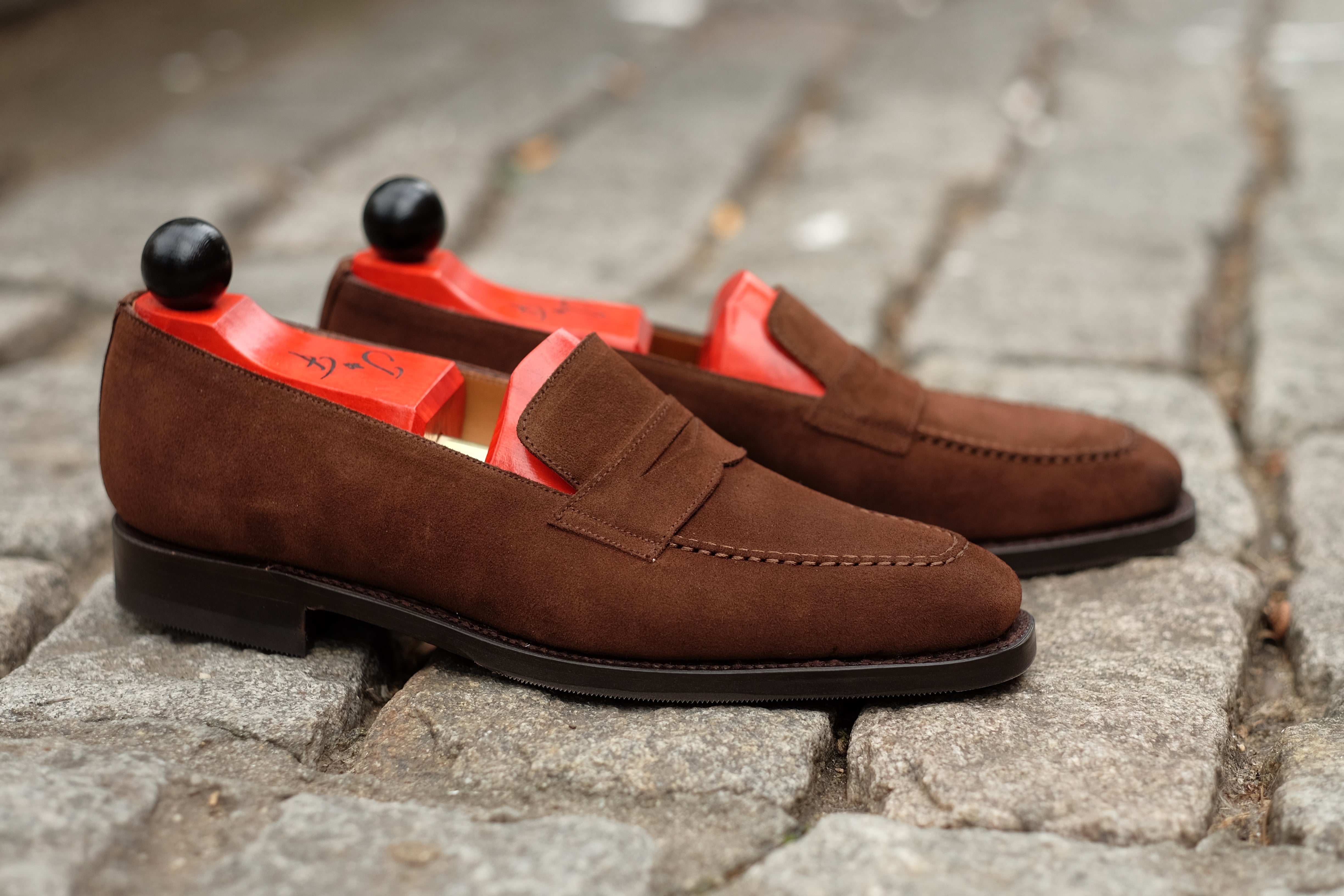 Washington - Mocha Suede-Penny Loafers-J.FitzPatrick Footwear