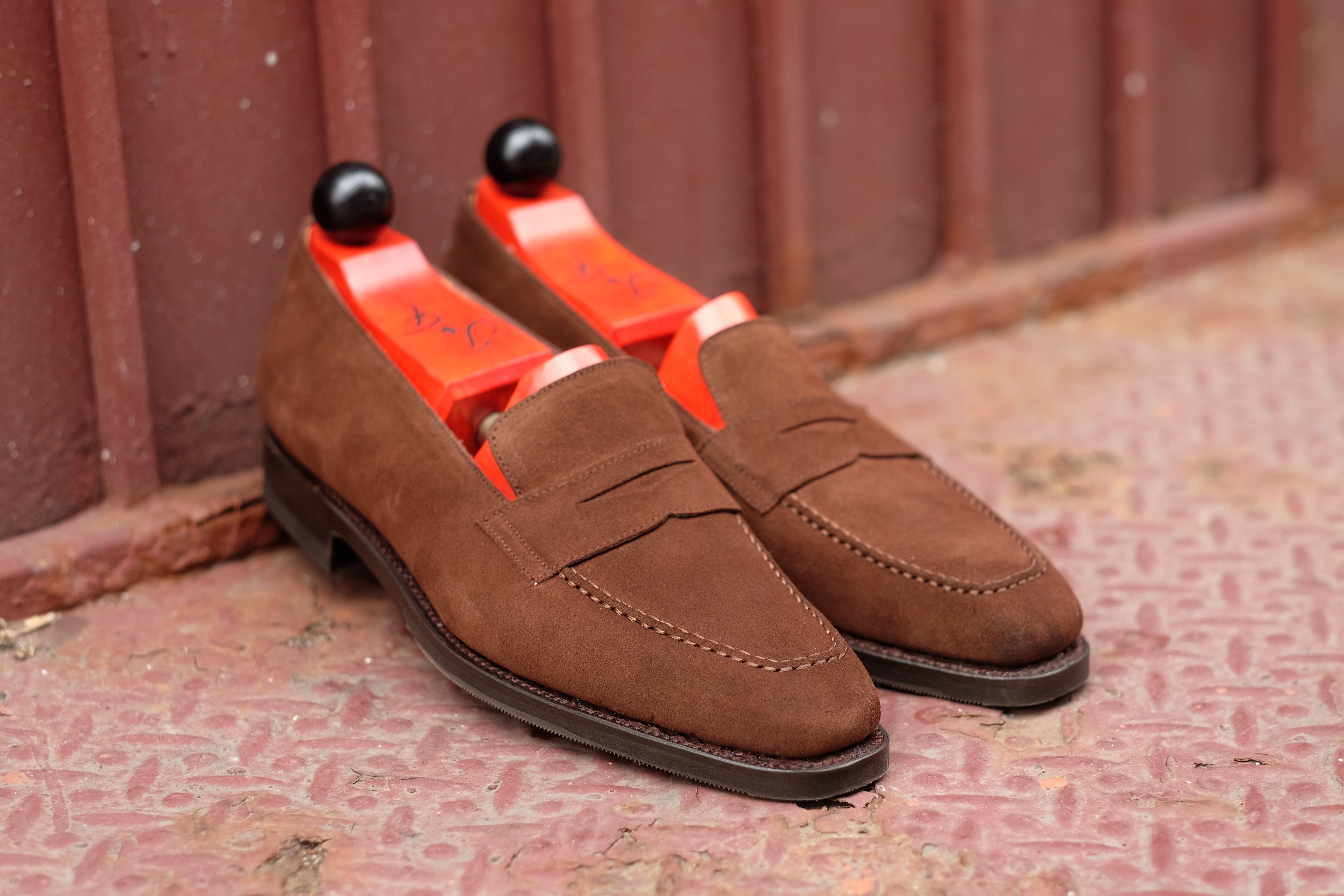 Washington - Mocha Suede-Penny Loafers-J.FitzPatrick Footwear