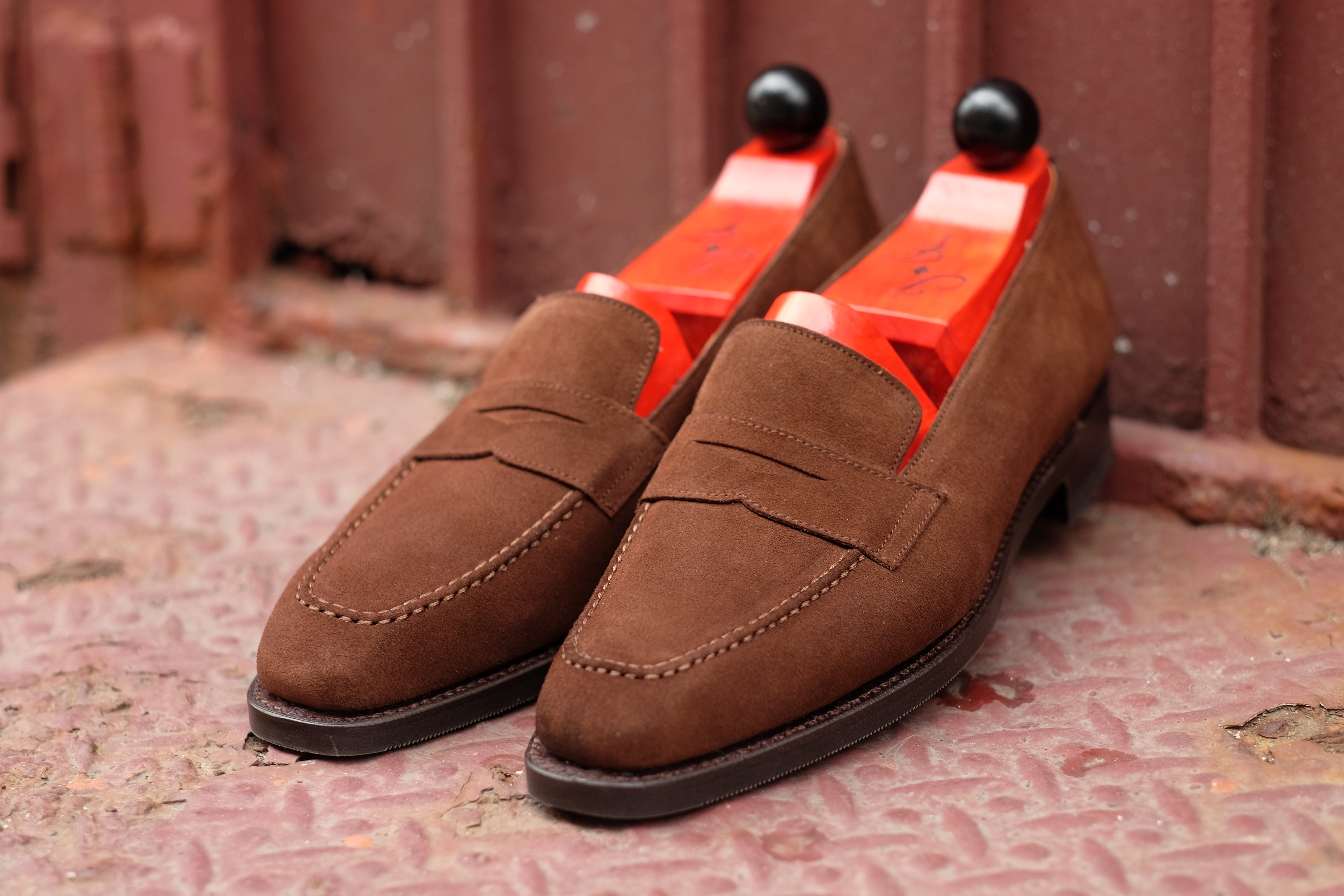 Washington - Mocha Suede-Penny Loafers-J.FitzPatrick Footwear