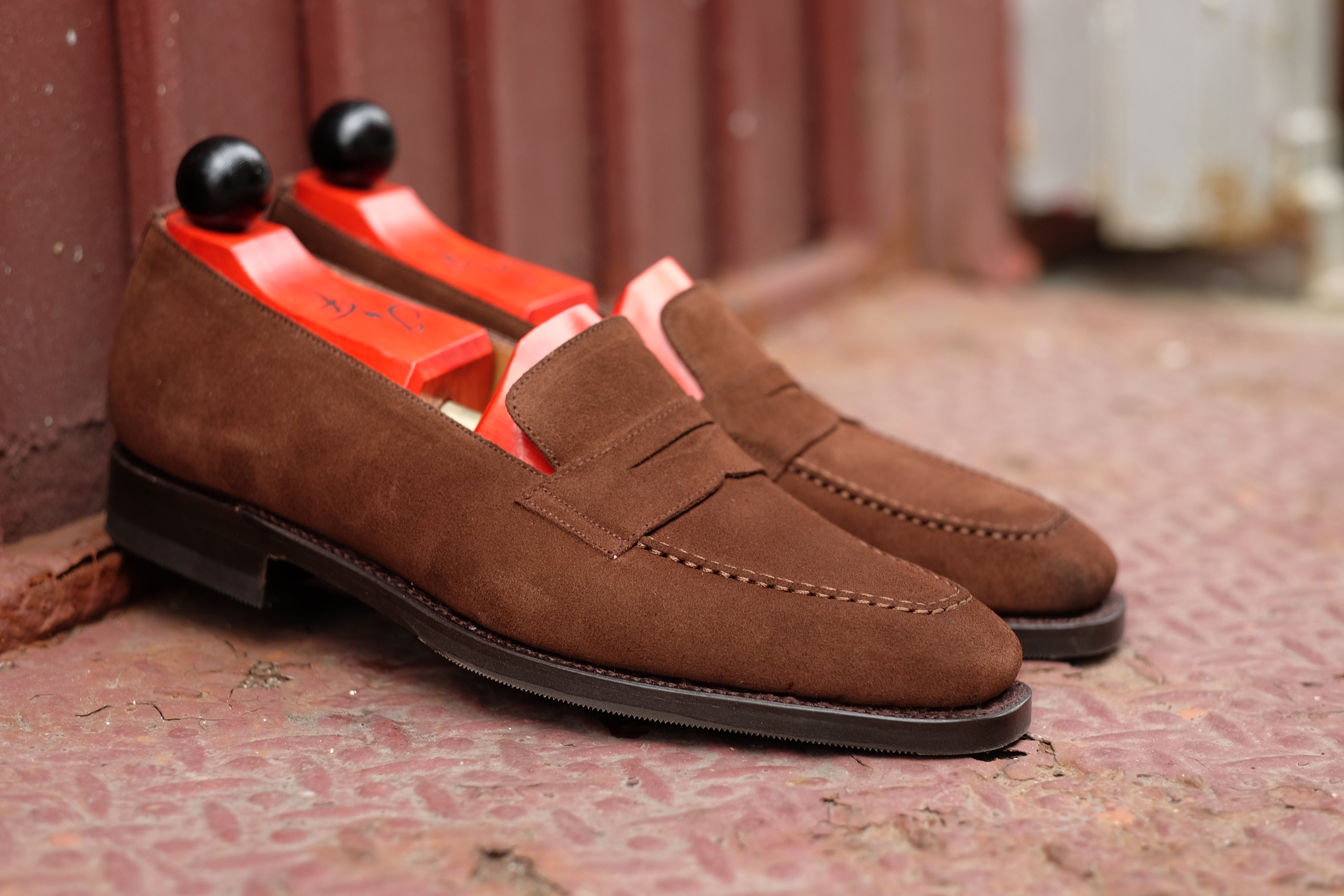 Washington - Mocha Suede-Penny Loafers-J.FitzPatrick Footwear