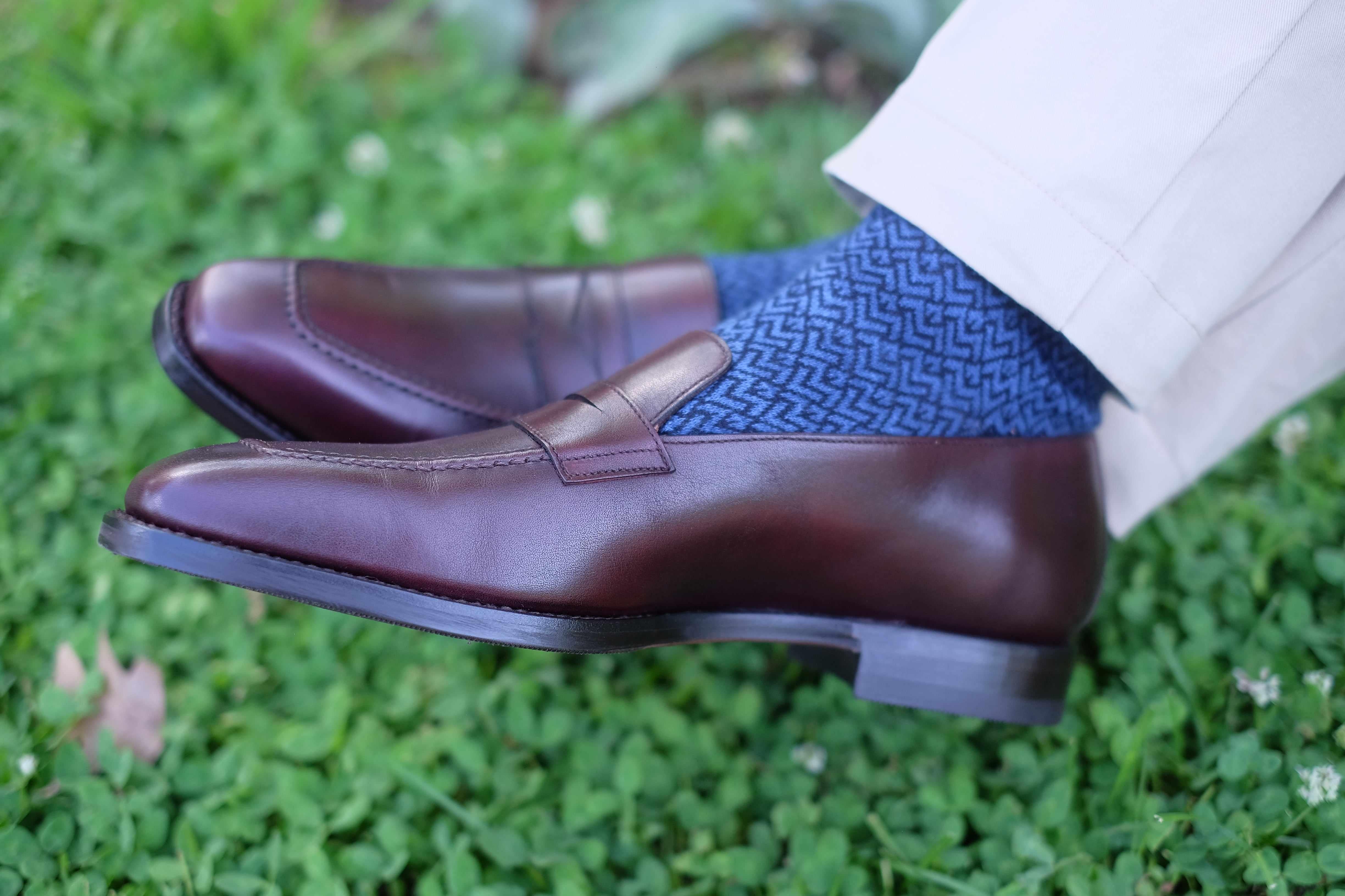 Washington - Sangria Calf-Penny Loafers-J.FitzPatrick Footwear