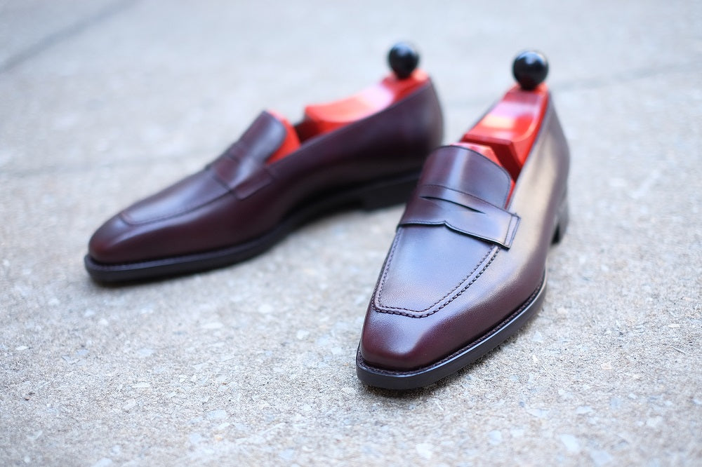 Washington - Sangria Calf-Penny Loafers-J.FitzPatrick Footwear