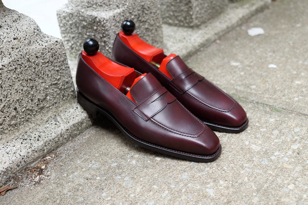 Washington - Sangria Calf-Penny Loafers-J.FitzPatrick Footwear