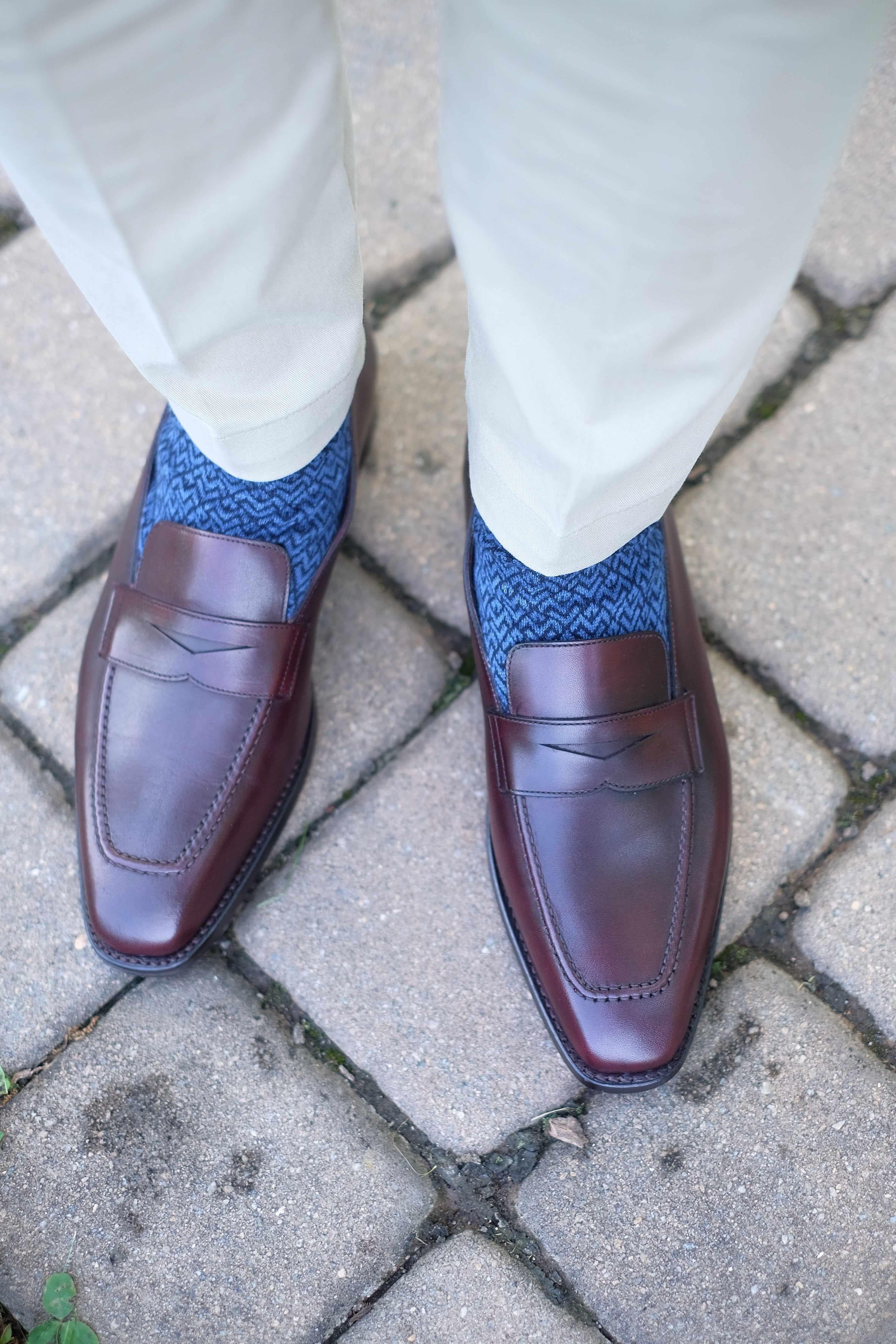 Washington - Sangria Calf-Penny Loafers-J.FitzPatrick Footwear