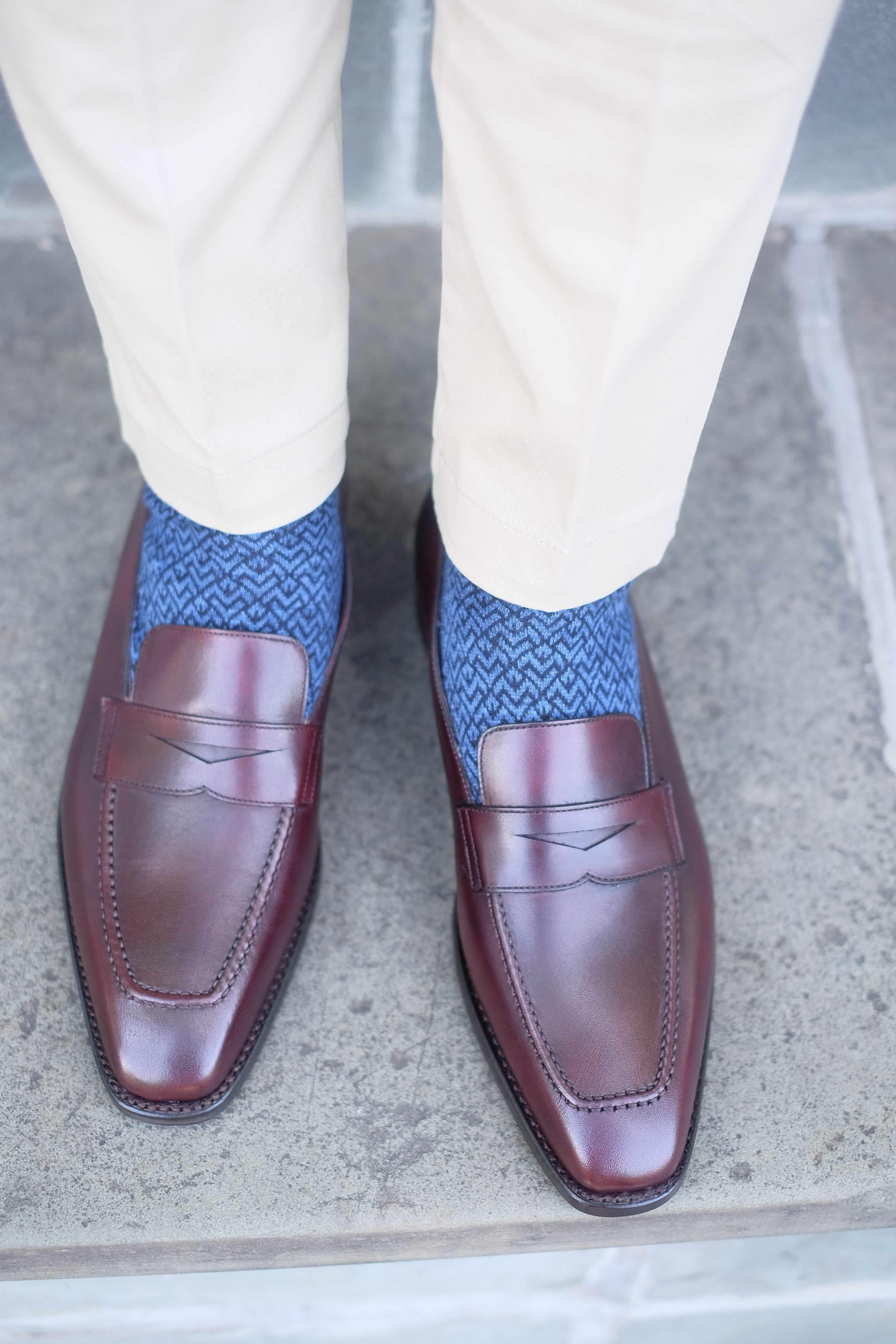 Washington - Sangria Calf-Penny Loafers-J.FitzPatrick Footwear