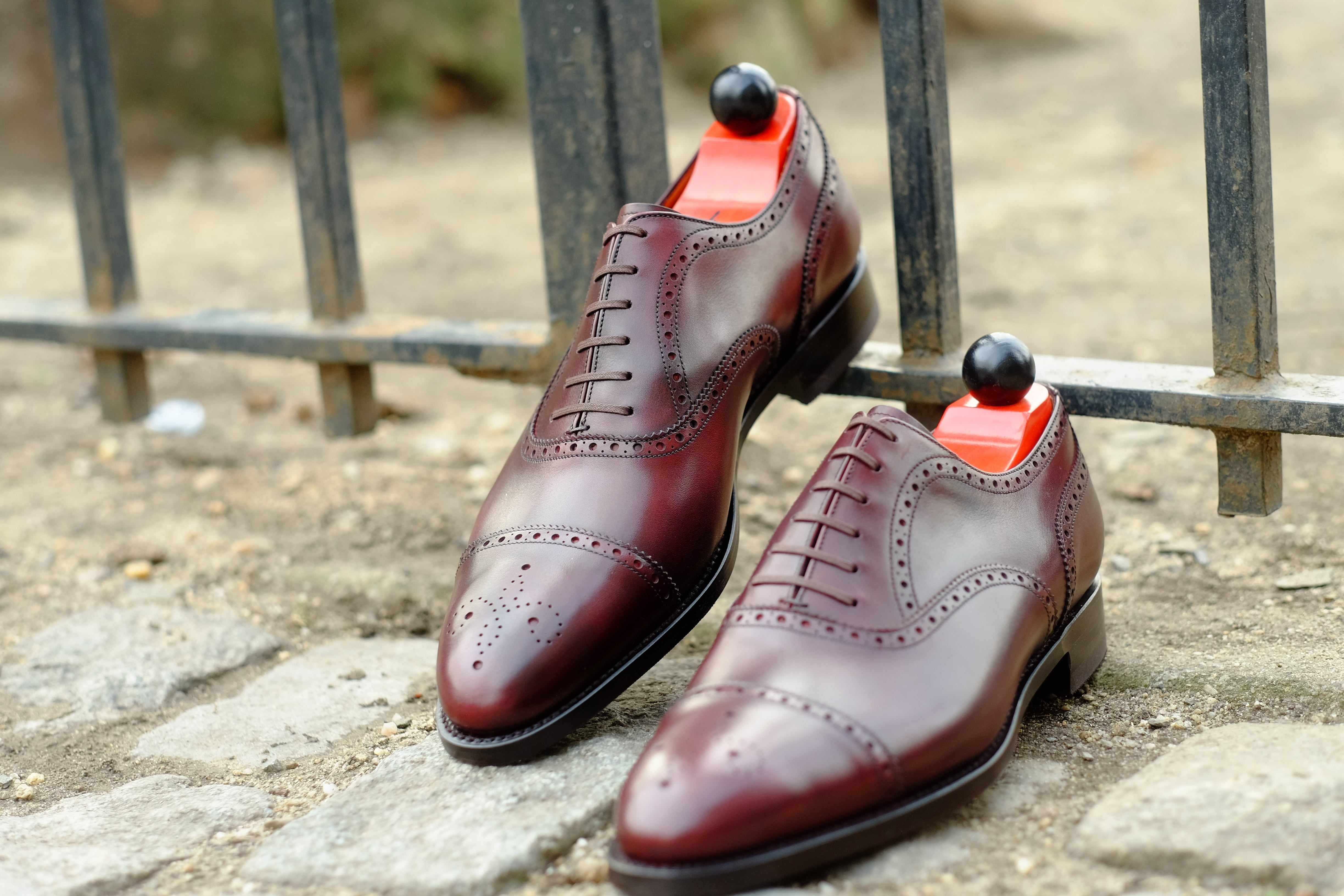 Wenatchee - Sangria Calf-Captoe Cap Toe Brogue Oxfords-J.FitzPatrick Footwear