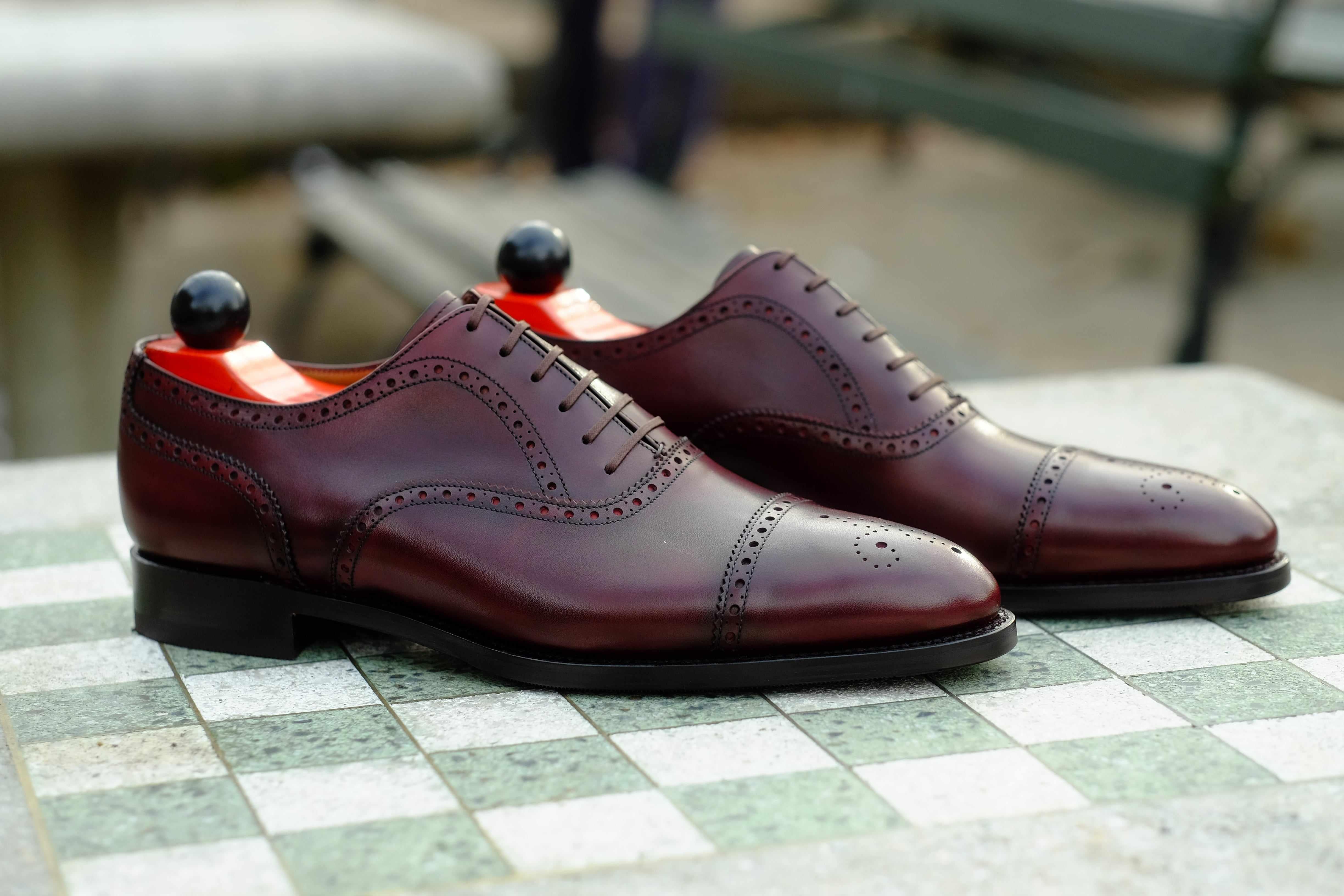 Wenatchee - Sangria Calf-Captoe Cap Toe Brogue Oxfords-J.FitzPatrick Footwear