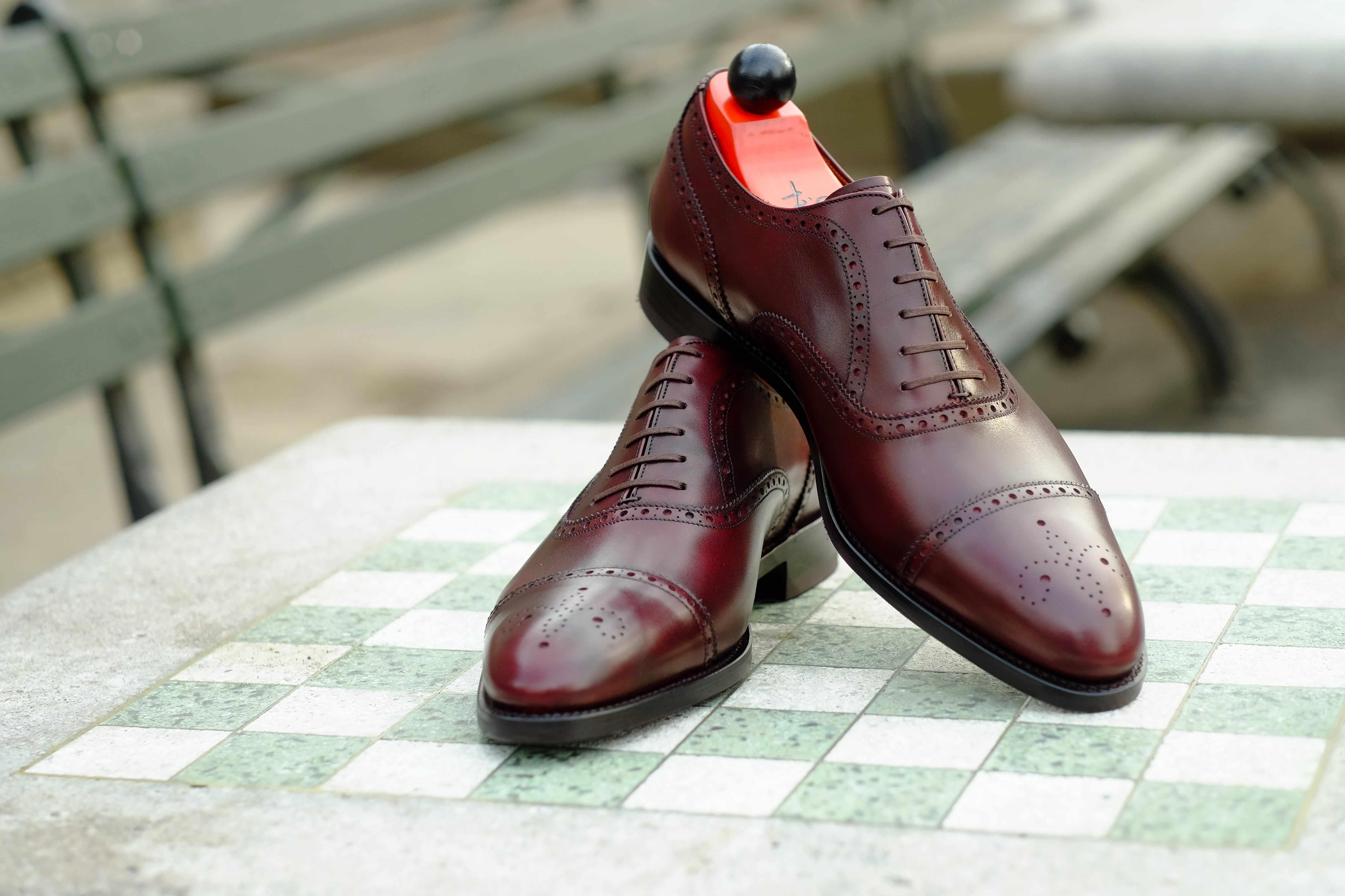 Wenatchee - Sangria Calf-Captoe Cap Toe Brogue Oxfords-J.FitzPatrick Footwear