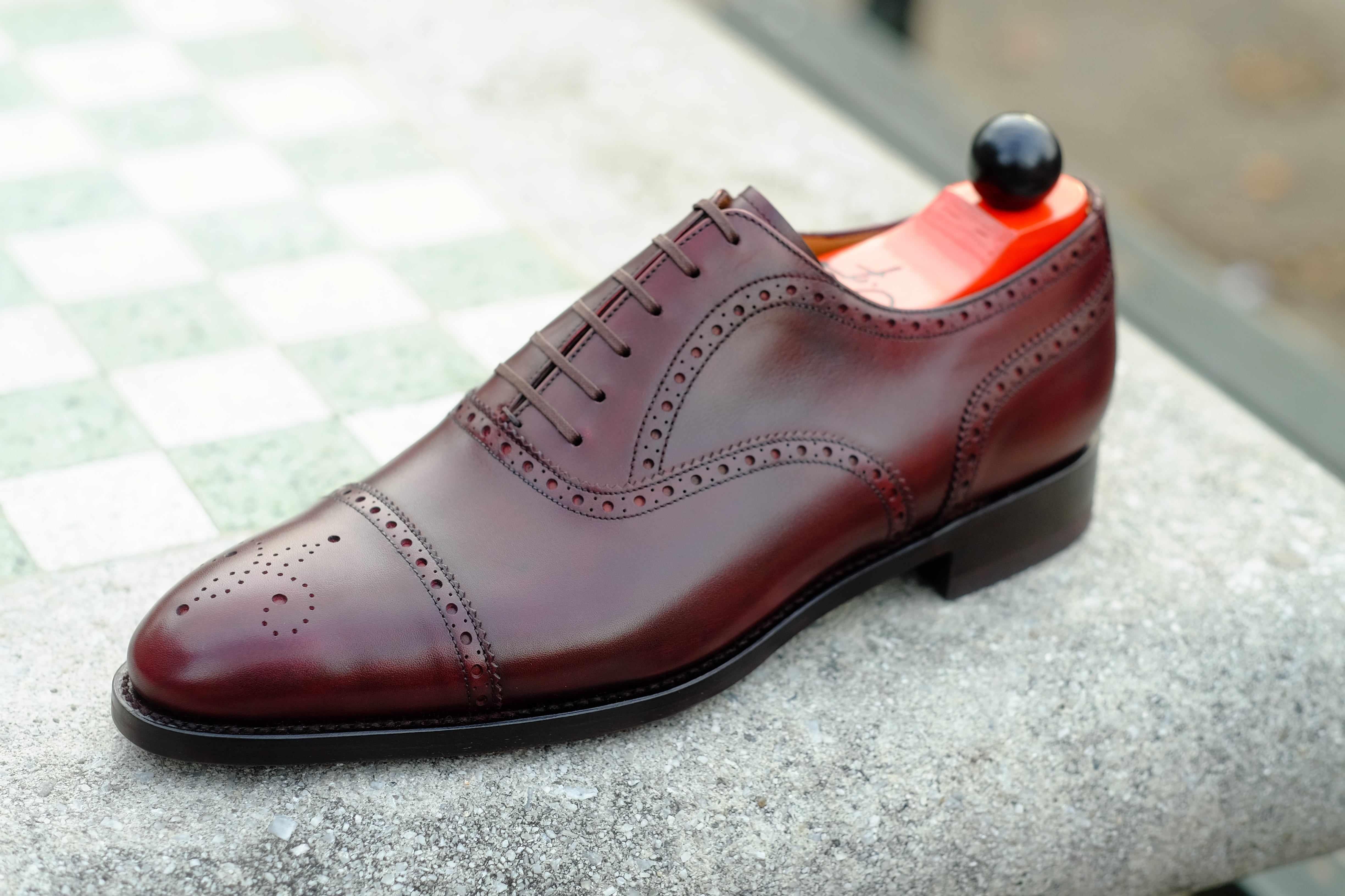 Wenatchee - Sangria Calf-Captoe Cap Toe Brogue Oxfords-J.FitzPatrick Footwear
