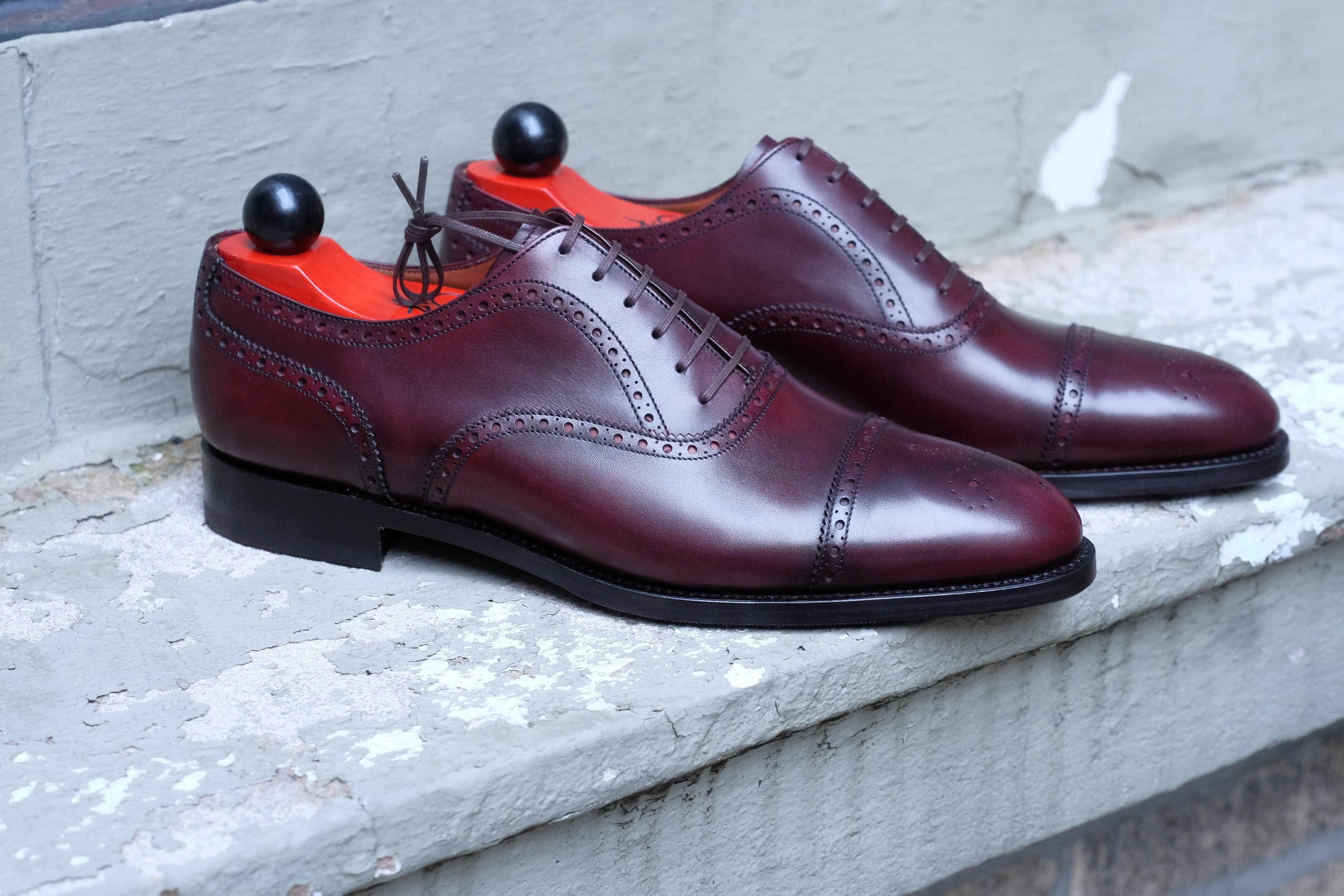 Wenatchee - Sangria Calf-Captoe Cap Toe Brogue Oxfords-J.FitzPatrick Footwear