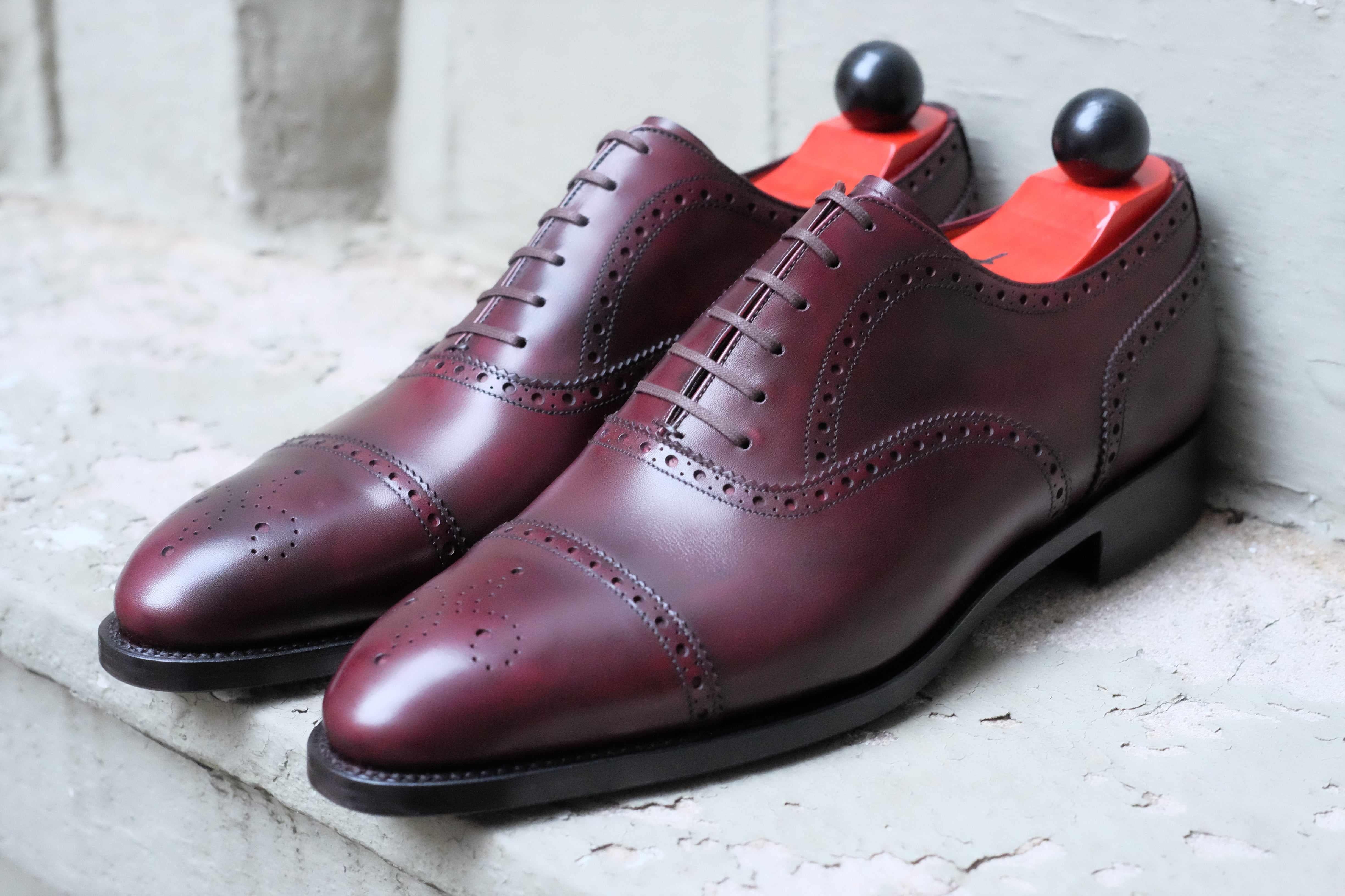 Wenatchee - Sangria Calf-Captoe Cap Toe Brogue Oxfords-J.FitzPatrick Footwear
