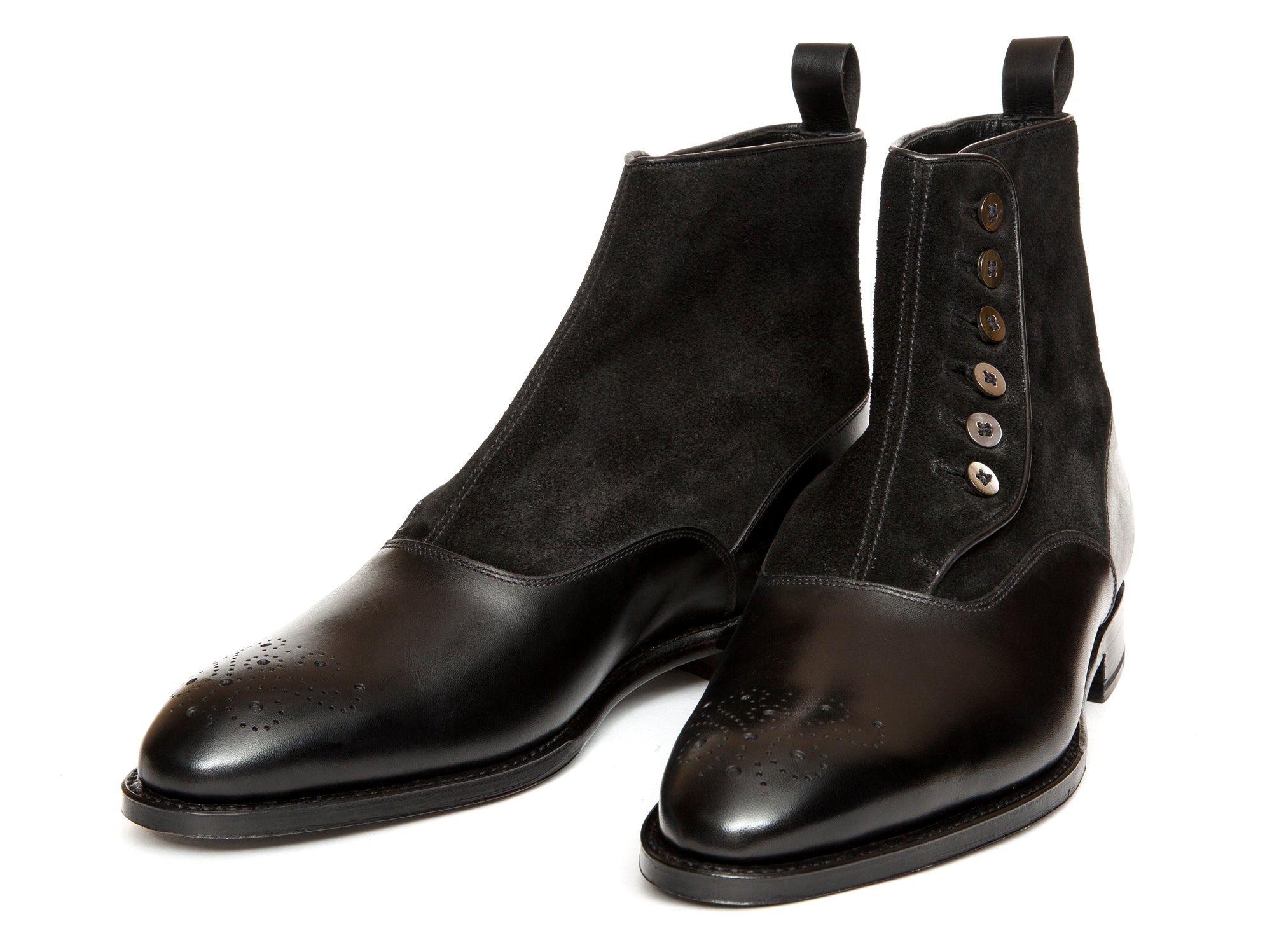 Westlake - MTO - Black Calf / Black Suede - NGT Last - Single Leather Sole-Made To Order-J.FitzPatrick Footwear
