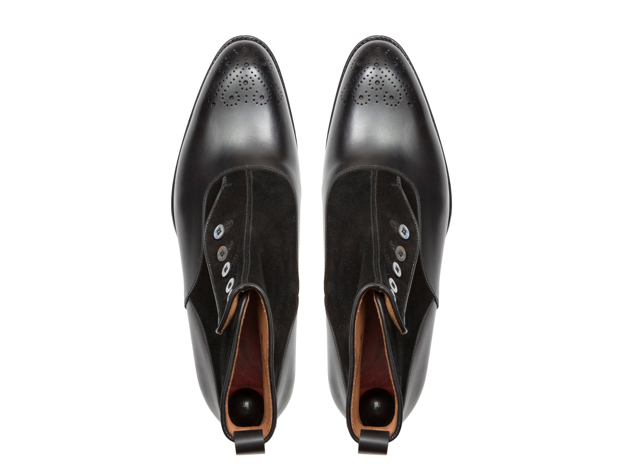 Westlake - MTO - Black Calf / Black Suede - NGT Last - Single Leather Sole-Made To Order-J.FitzPatrick Footwear