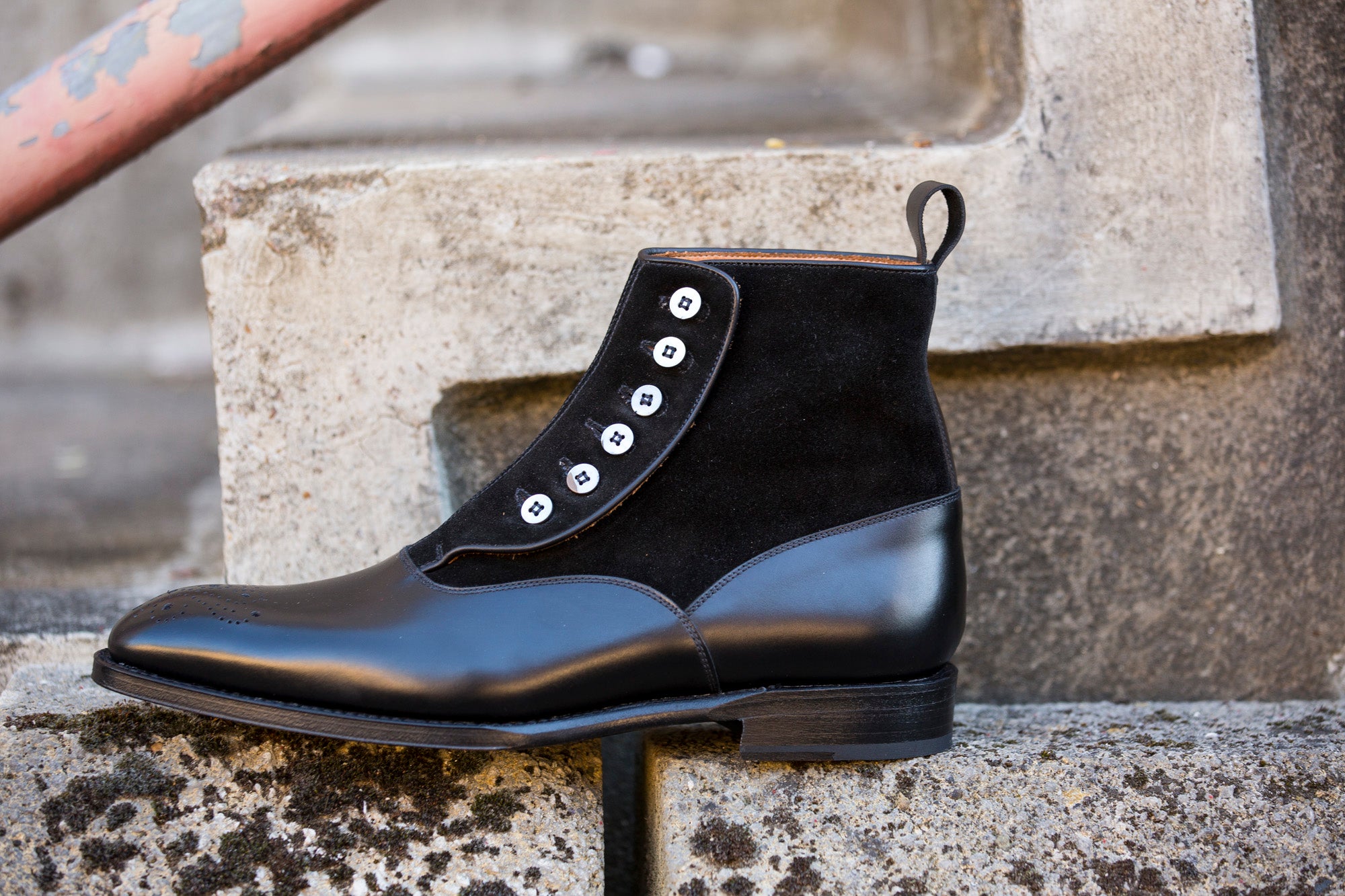 Westlake - MTO - Black Calf / Black Suede - NGT Last - Single Leather Sole-Made To Order-J.FitzPatrick Footwear
