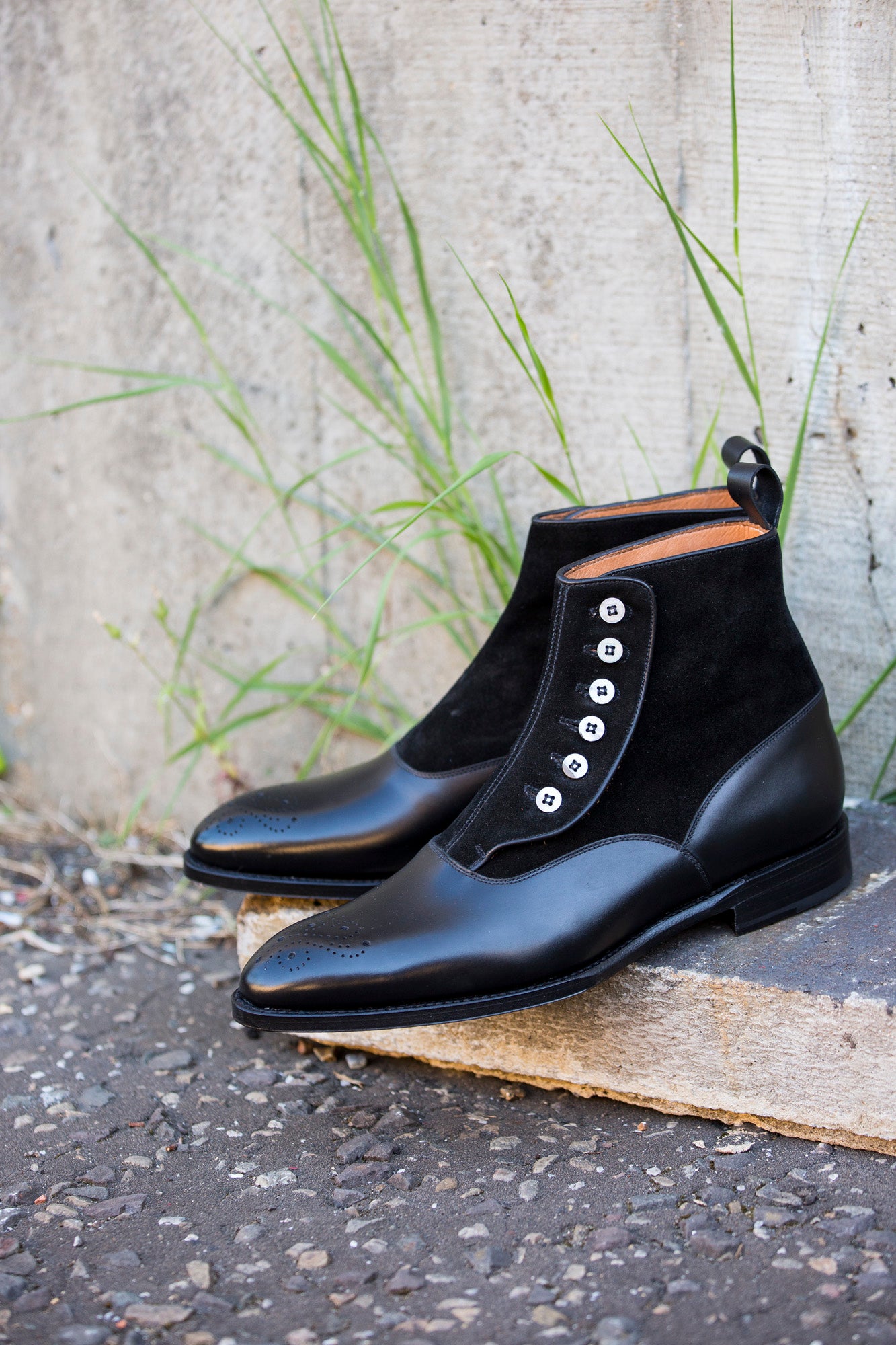 Westlake - MTO - Black Calf / Black Suede - NGT Last - Single Leather Sole-Made To Order-J.FitzPatrick Footwear