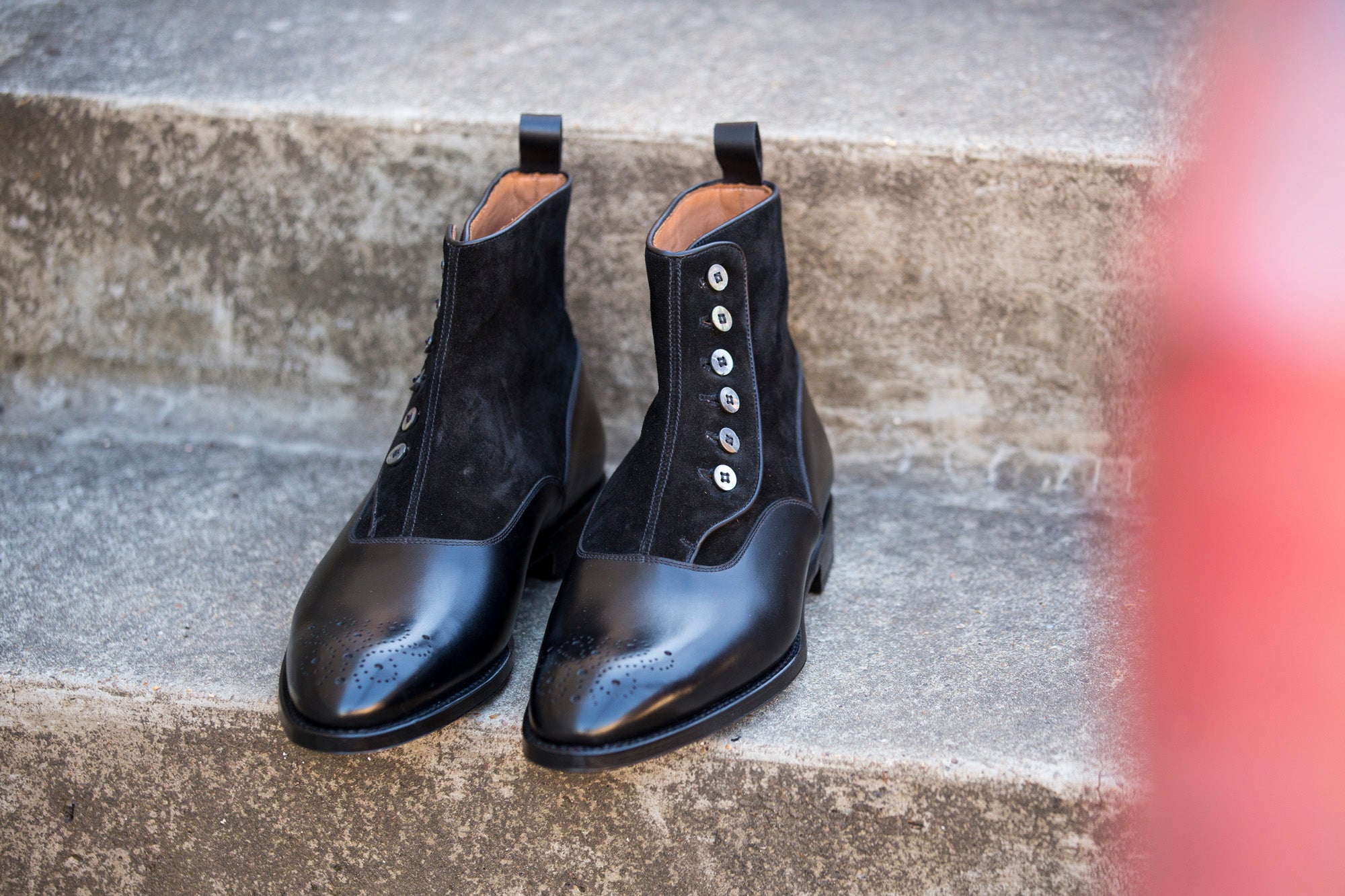Westlake - MTO - Black Calf / Black Suede - NGT Last - Single Leather Sole-Made To Order-J.FitzPatrick Footwear