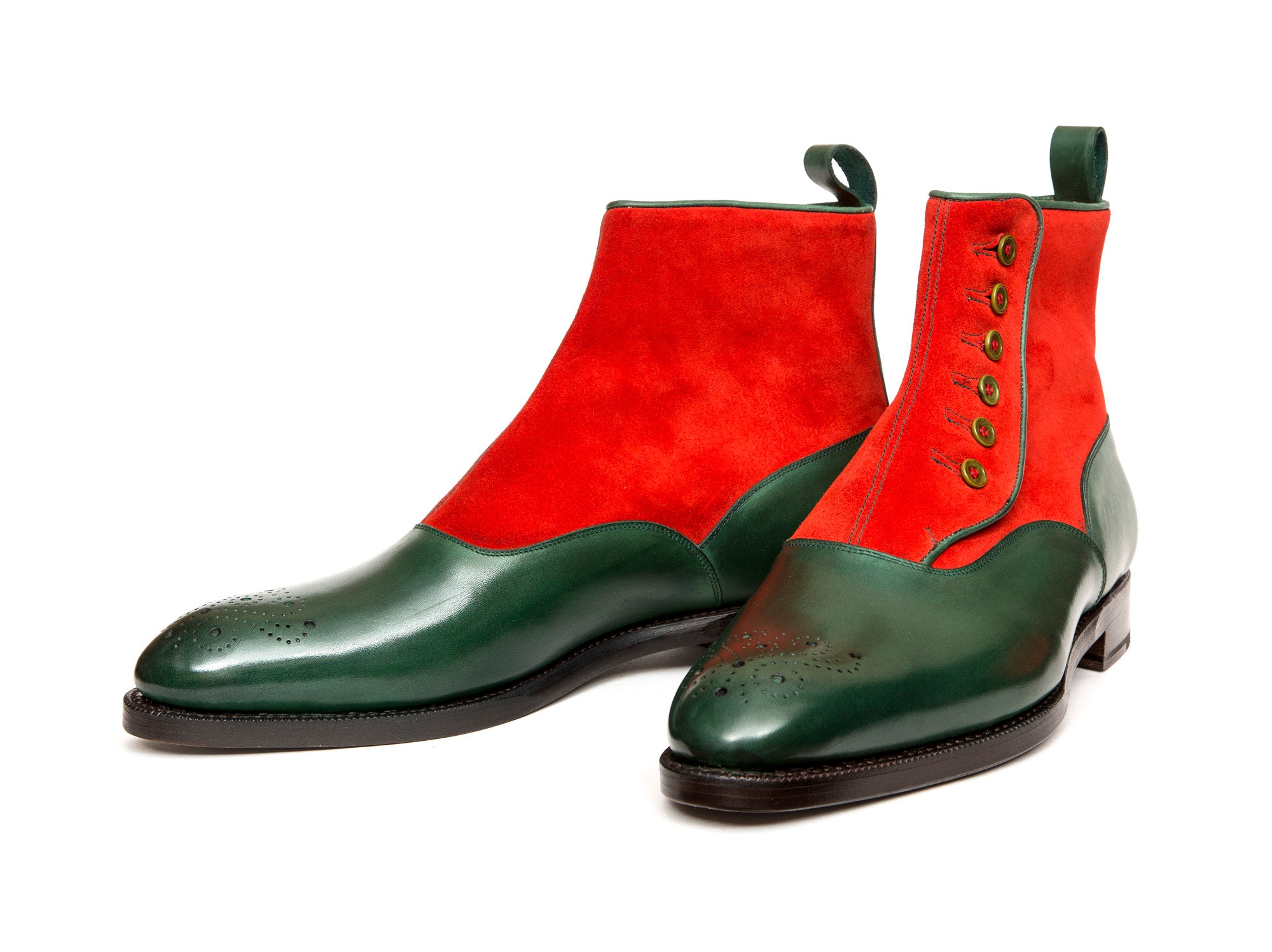 Westlake - MTO - Forest Calf / Red Suede - NGT Last - Single Leather Sole-Made To Order-J.FitzPatrick Footwear