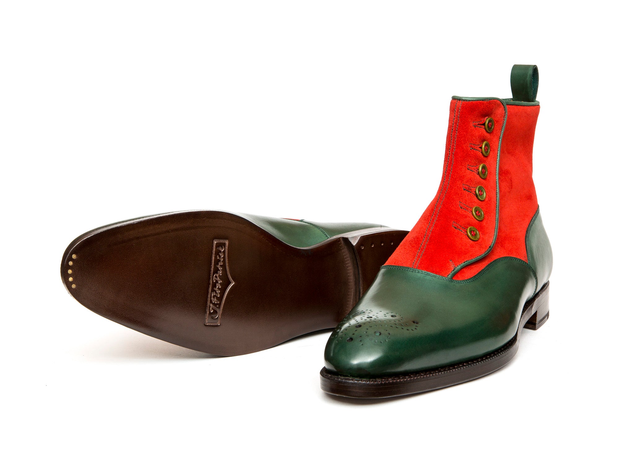 Westlake - MTO - Forest Calf / Red Suede - NGT Last - Single Leather Sole-Made To Order-J.FitzPatrick Footwear