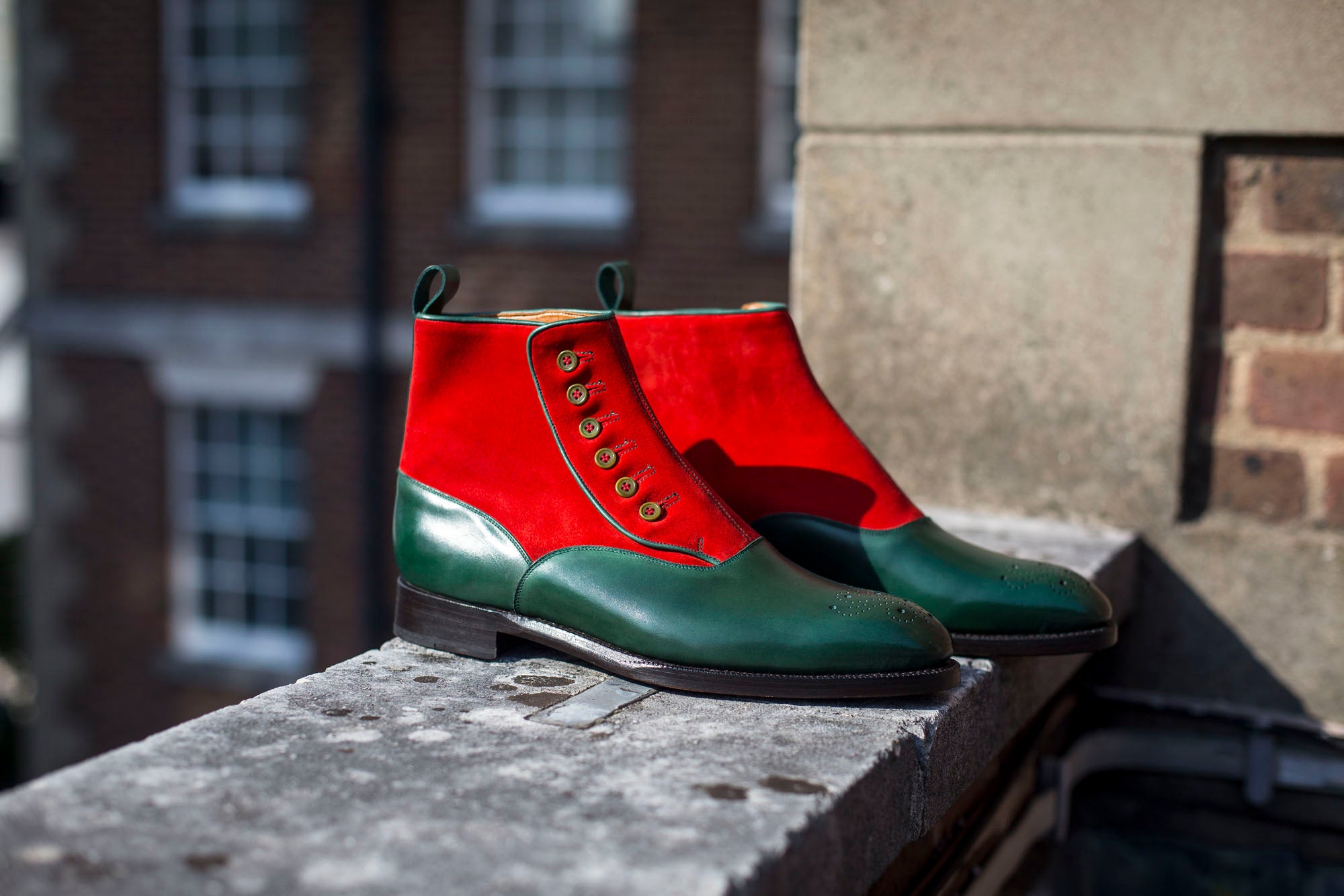 Westlake - MTO - Forest Calf / Red Suede - NGT Last - Single Leather Sole-Made To Order-J.FitzPatrick Footwear