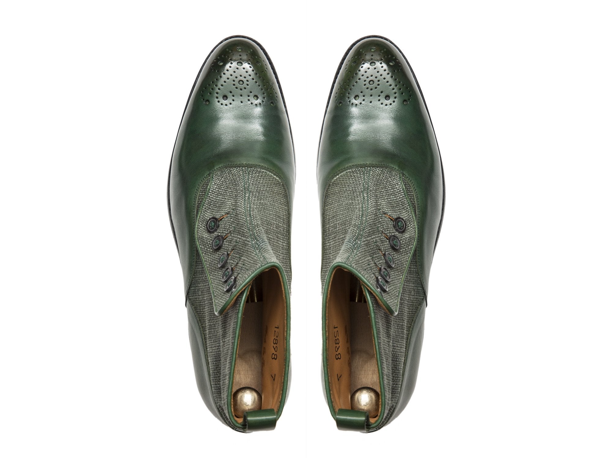 Westlake - MTO - Forest Green Calf / Military Canvas - NGT Last - City Rubber Sole-Made To Order-J.FitzPatrick Footwear