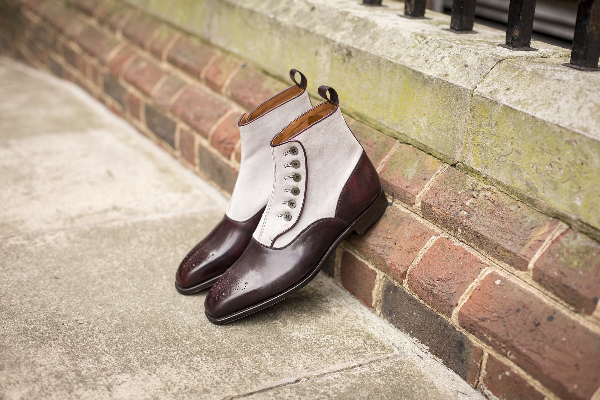 Westlake - MTO - Plum Museum Calf / Pearl Grey Suede - MGF Last - Single Leather Sole-Made To Order-J.FitzPatrick Footwear