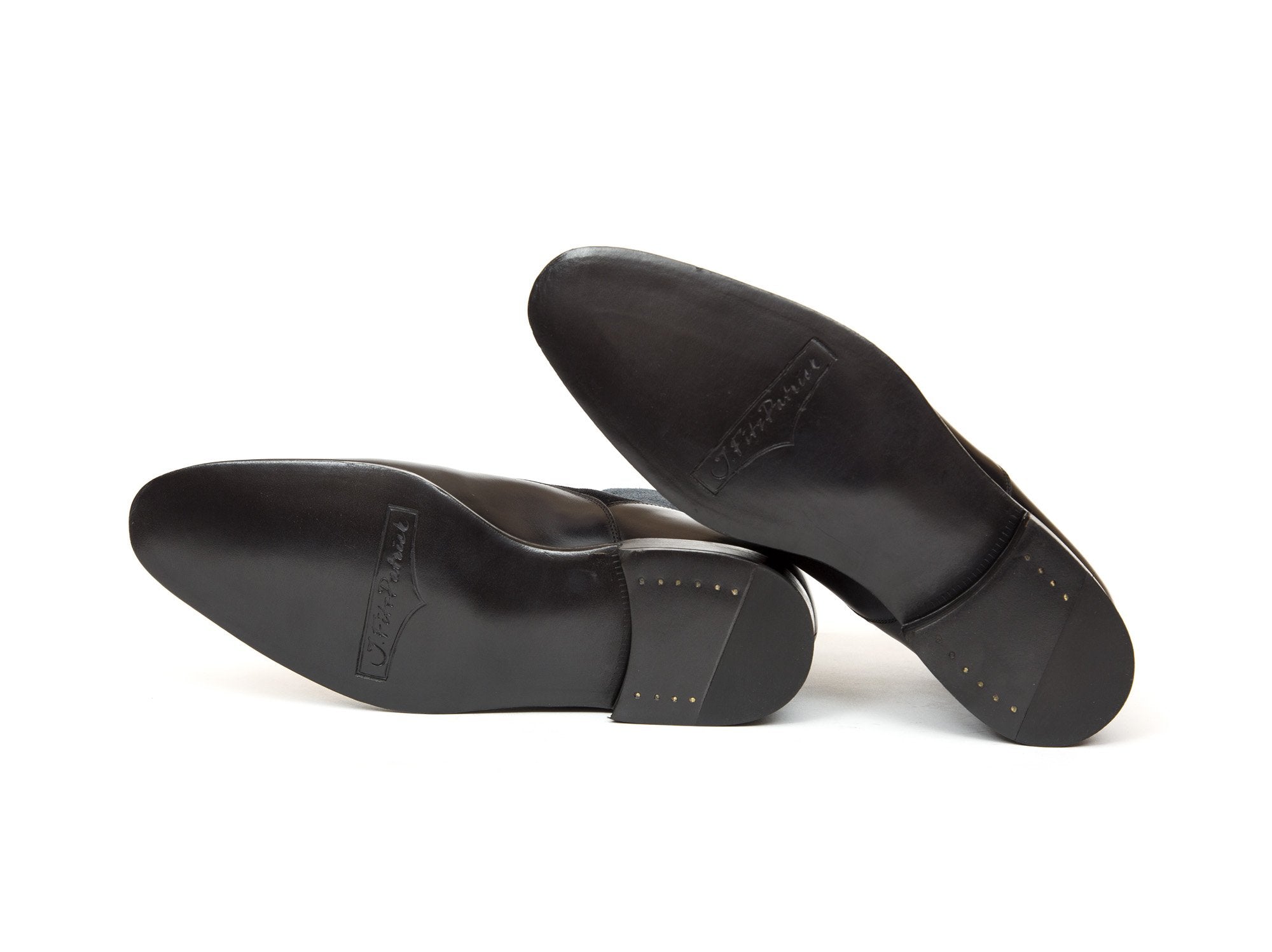 Westlake - MTO - Shaded Black Calf / Charcoal Suede - NGT Last - Single Leather Sole-Made To Order-J.FitzPatrick Footwear