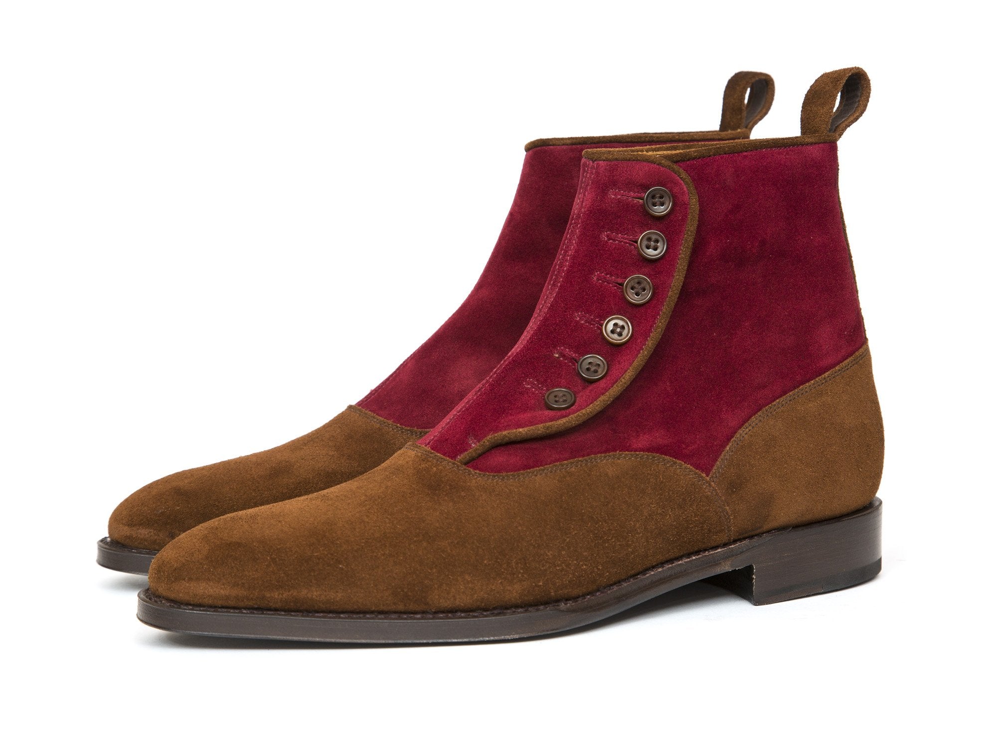 Westlake - MTO - Snuff Suede / Burgundy Suede - LPB Last - Single Leather Sole-Made To Order-J.FitzPatrick Footwear