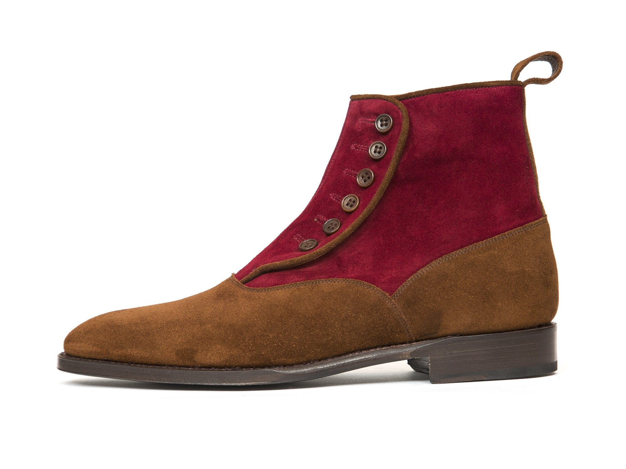 Westlake - MTO - Snuff Suede / Burgundy Suede - LPB Last - Single Leather Sole-Made To Order-J.FitzPatrick Footwear