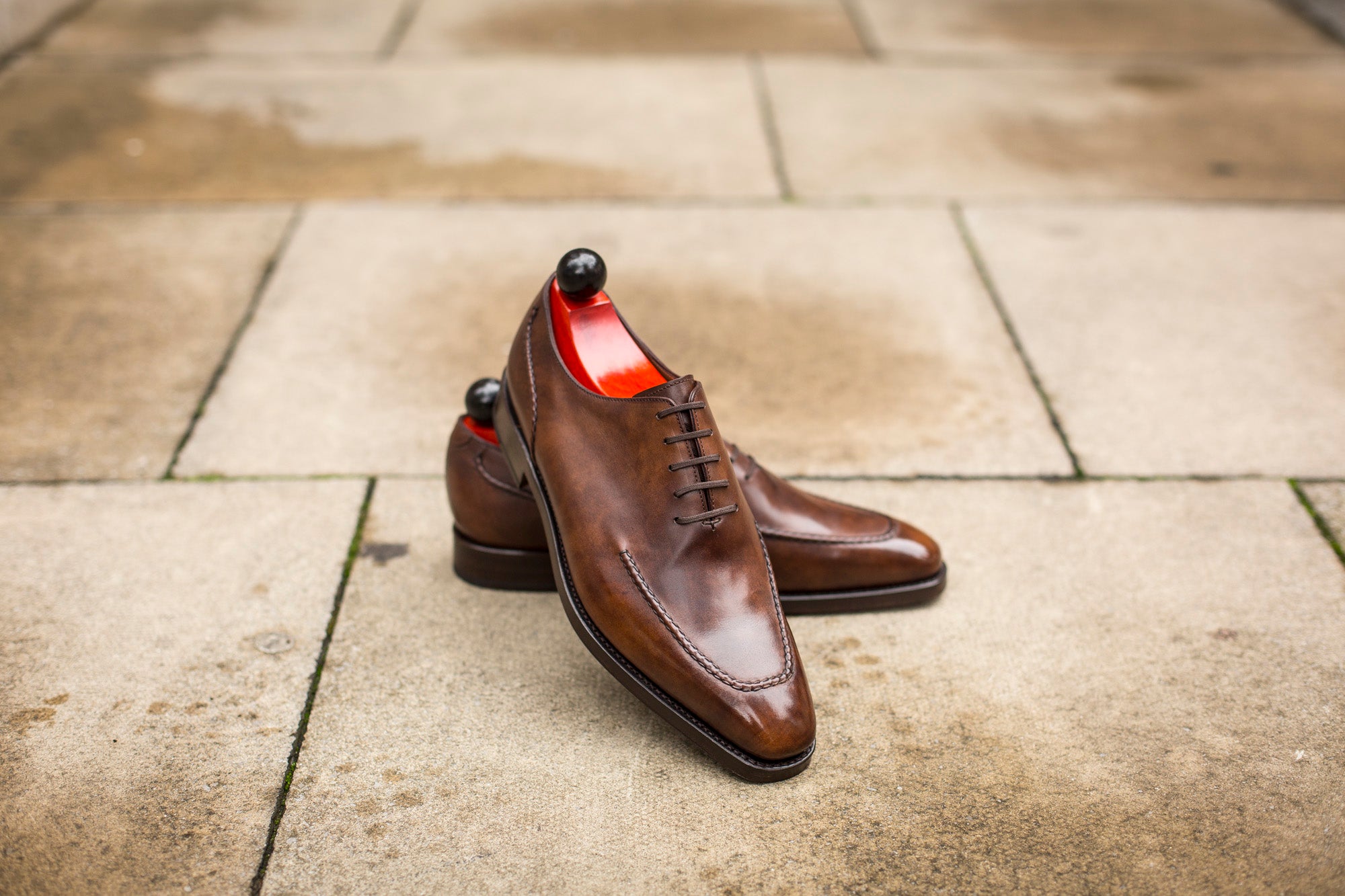 Whittier - MTO - Copper Museum Calf - LPB Last - Double Leather Sole-Made To Order Wholecut Hand Stitched Oxfords-J.FitzPatrick Footwear