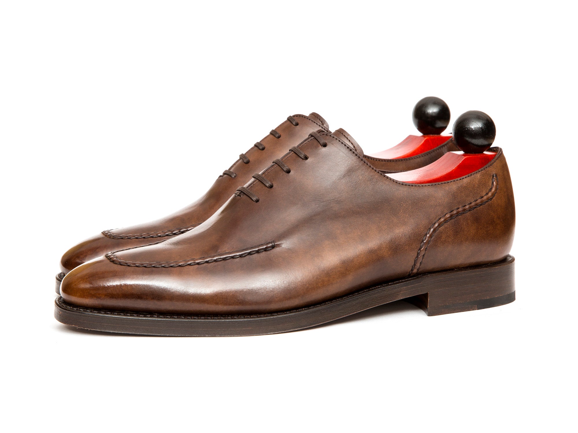 Whittier - MTO - Copper Museum Calf - LPB Last - Double Leather Sole-Made To Order Wholecut Hand Stitched Oxfords-J.FitzPatrick Footwear