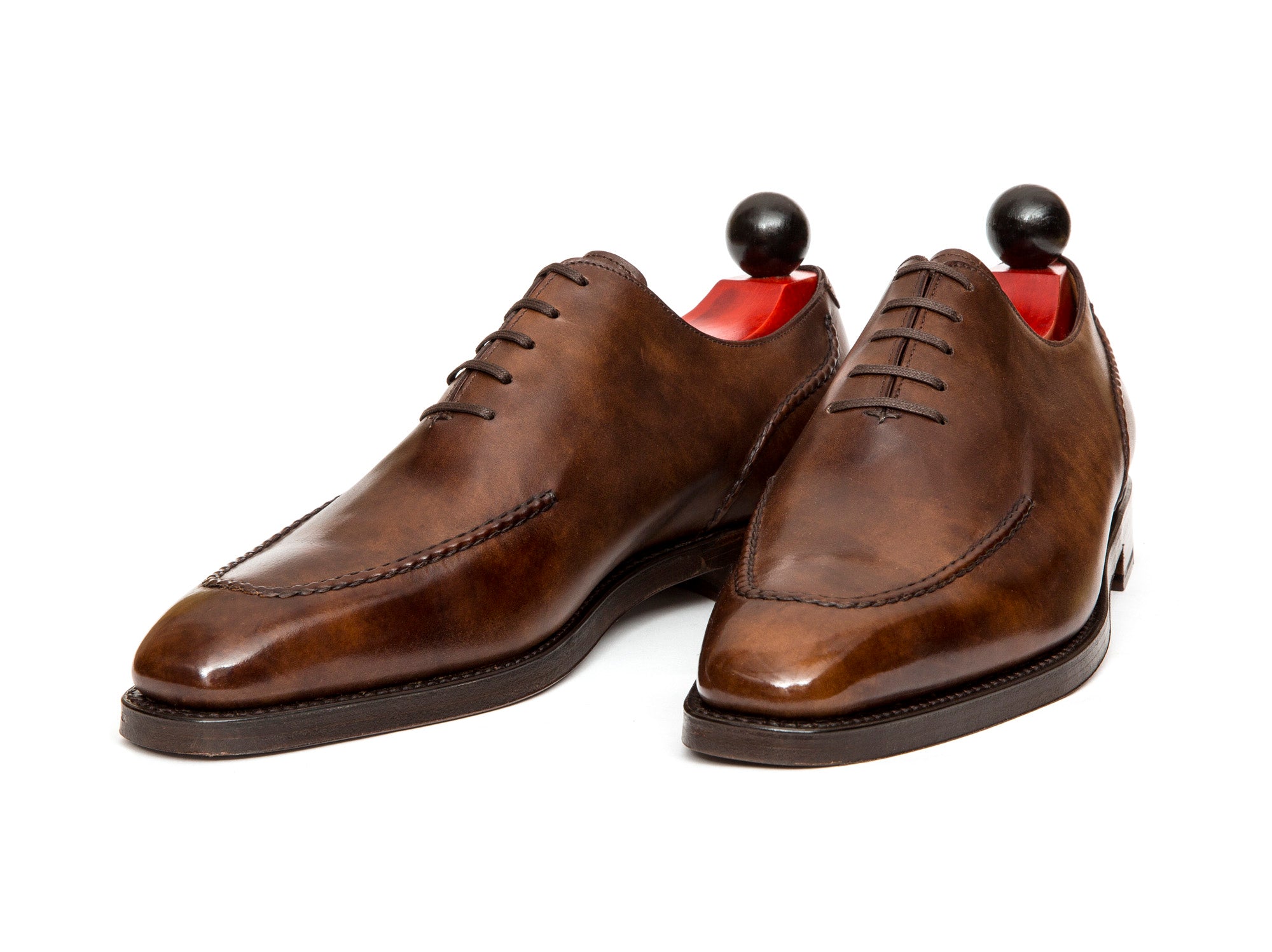 Whittier - MTO - Copper Museum Calf - LPB Last - Double Leather Sole-Made To Order Wholecut Hand Stitched Oxfords-J.FitzPatrick Footwear
