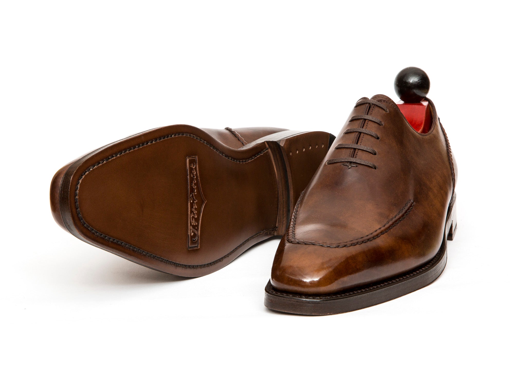 Whittier - MTO - Copper Museum Calf - LPB Last - Double Leather Sole-Made To Order Wholecut Hand Stitched Oxfords-J.FitzPatrick Footwear