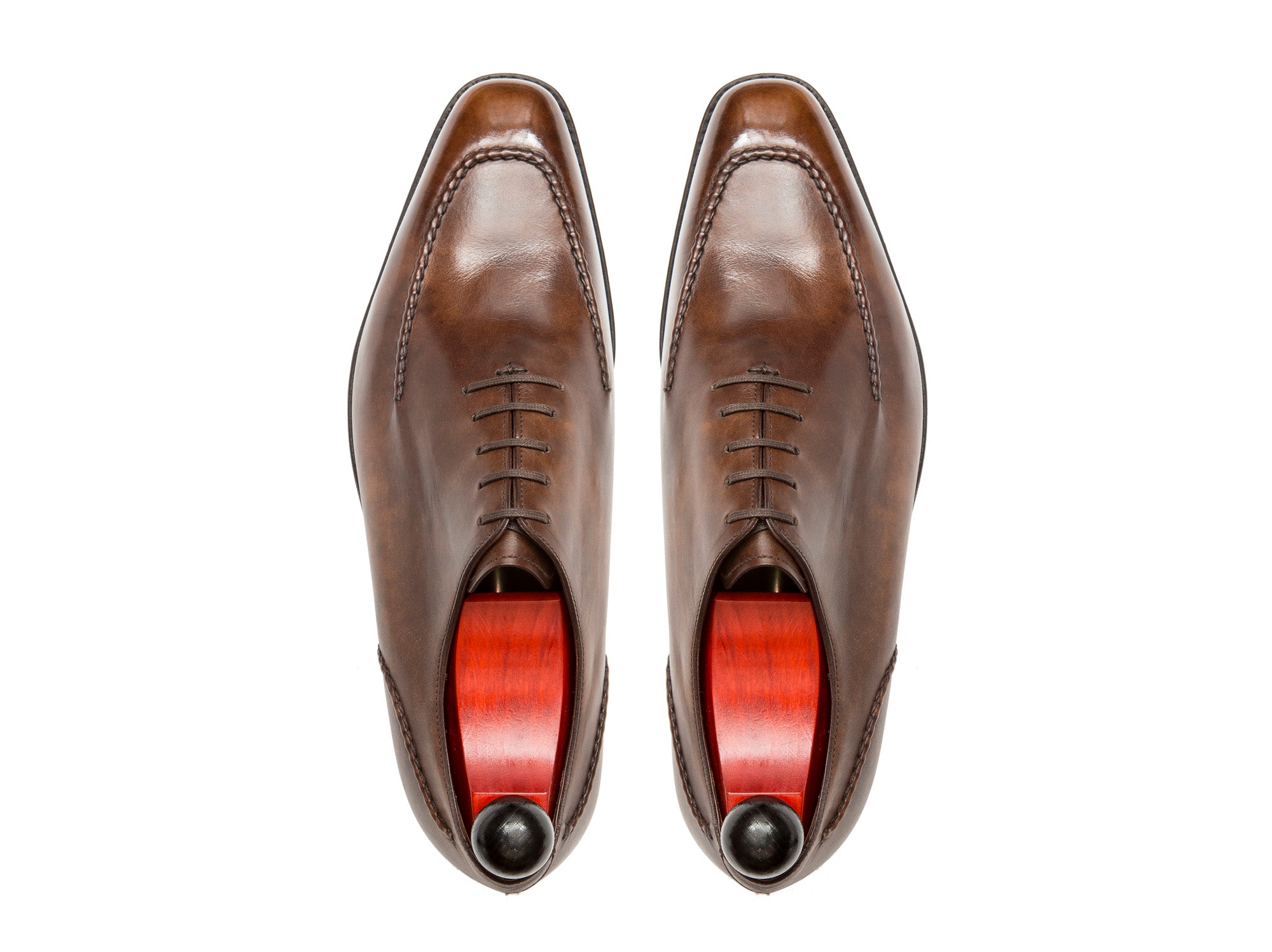 Whittier - MTO - Copper Museum Calf - LPB Last - Double Leather Sole-Made To Order Wholecut Hand Stitched Oxfords-J.FitzPatrick Footwear