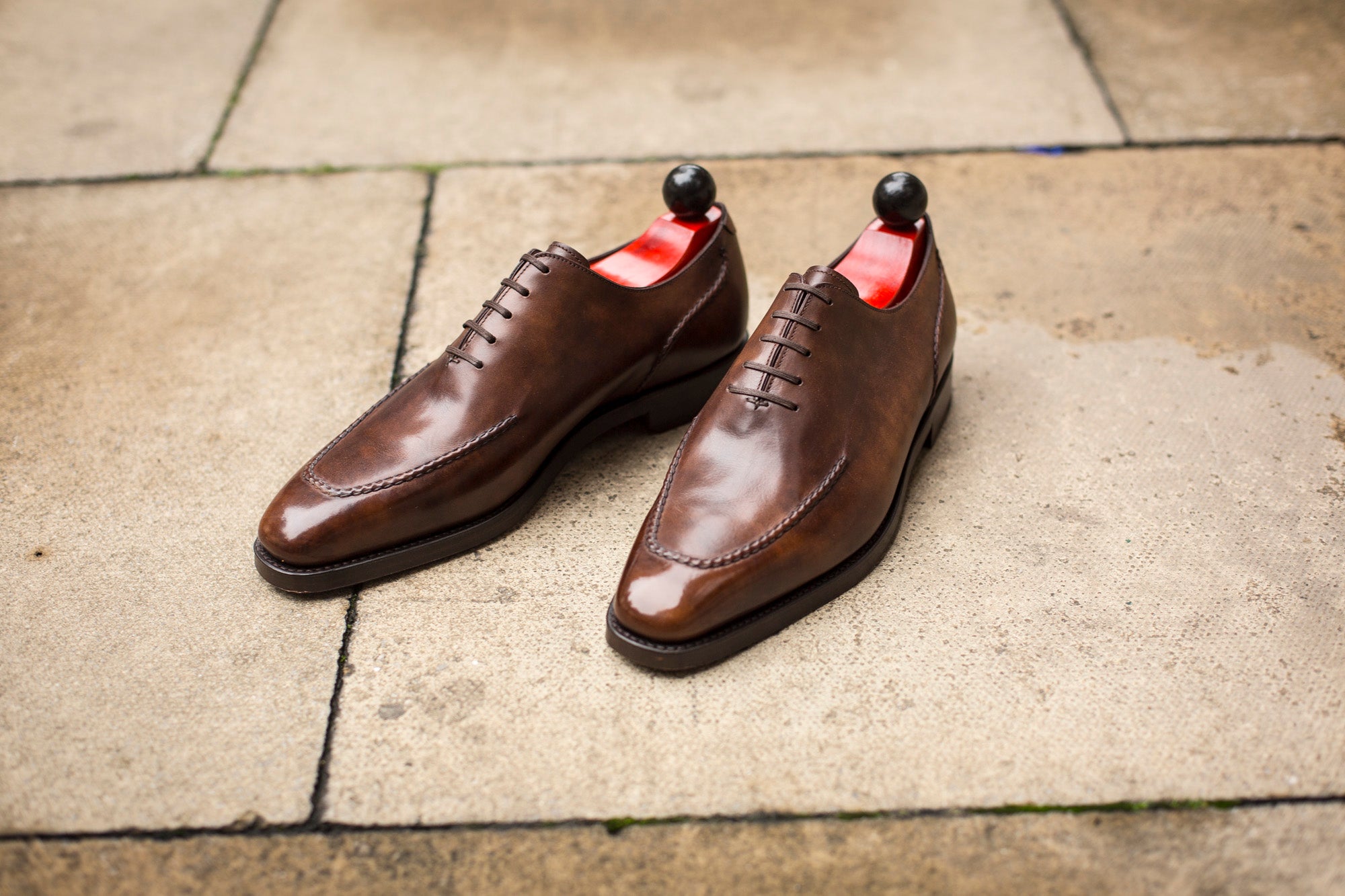 Whittier - MTO - Copper Museum Calf - LPB Last - Double Leather Sole-Made To Order Wholecut Hand Stitched Oxfords-J.FitzPatrick Footwear