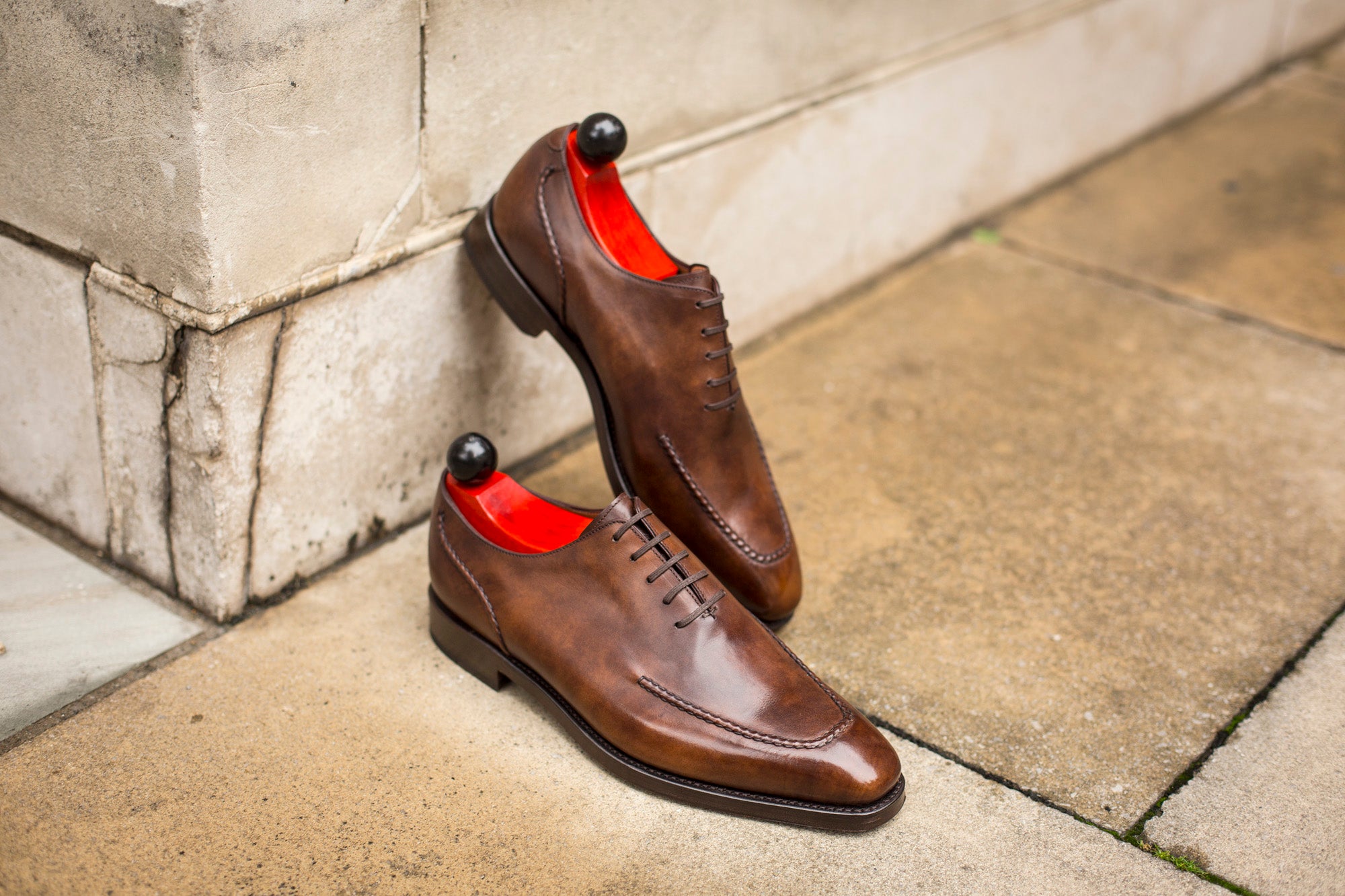 Whittier - MTO - Copper Museum Calf - LPB Last - Double Leather Sole-Made To Order Wholecut Hand Stitched Oxfords-J.FitzPatrick Footwear
