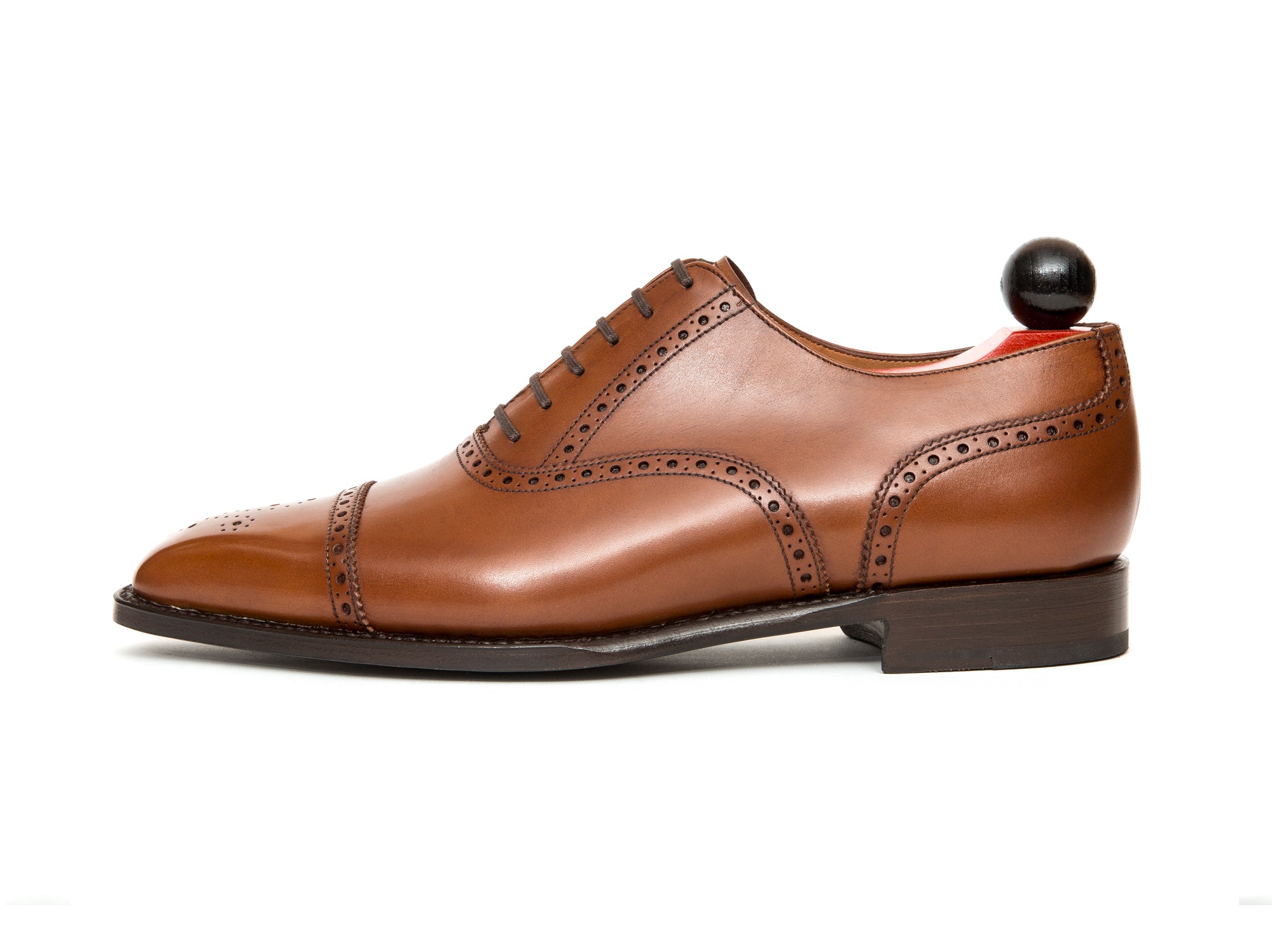 Windermere - MTO - Caramel Calf - MGF Last - Single Leather Sole-Made To Order Captoe Cap Toe Medallion Brogue Oxfords-J.FitzPatrick Footwear
