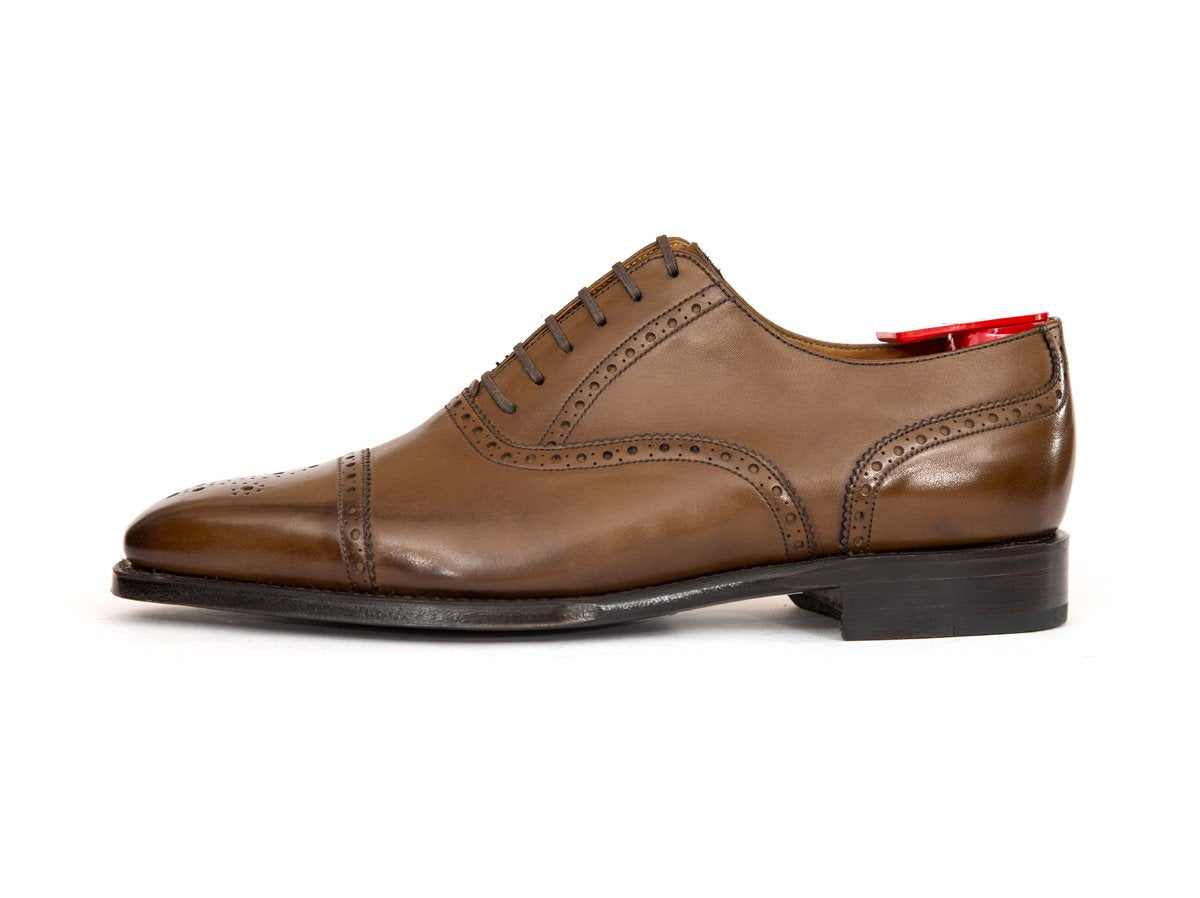 Windermere - MTO - Hazel Calf - MGF Last - Single Leather Sole-Made To Order Captoe Cap Toe Medallion Brogue Oxfords-J.FitzPatrick Footwear