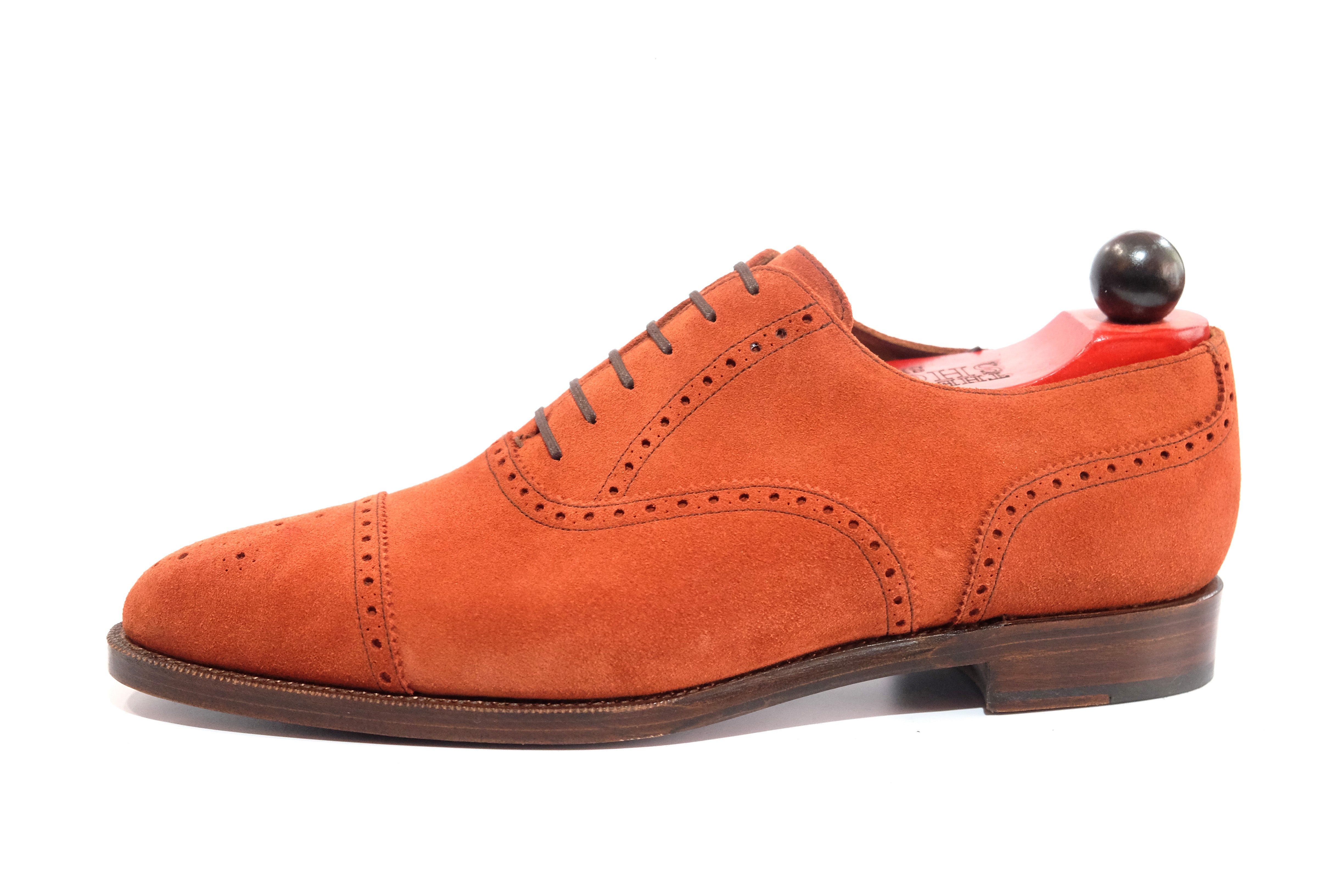 Windermere - MTO - Rust Suede - TMG Last - Double Leather Sole-Made To Order Captoe Cap Toe Medallion Brogue Oxfords-J.FitzPatrick Footwear