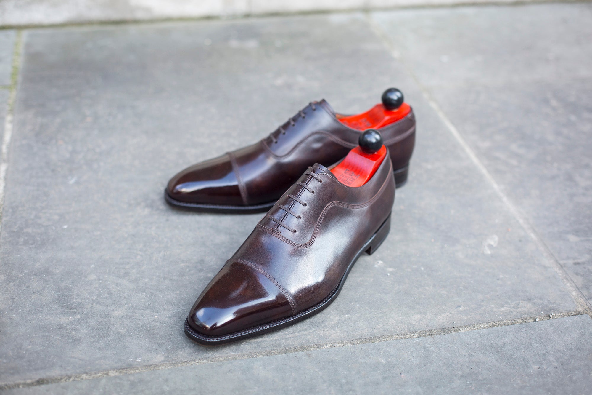 Woodway - MTO - Dark Brown Museum Calf - LPB Last - Single Leather Sole-Made To Order Captoe Plain Cap Toe Adelaide Oxfords-J.FitzPatrick Footwear