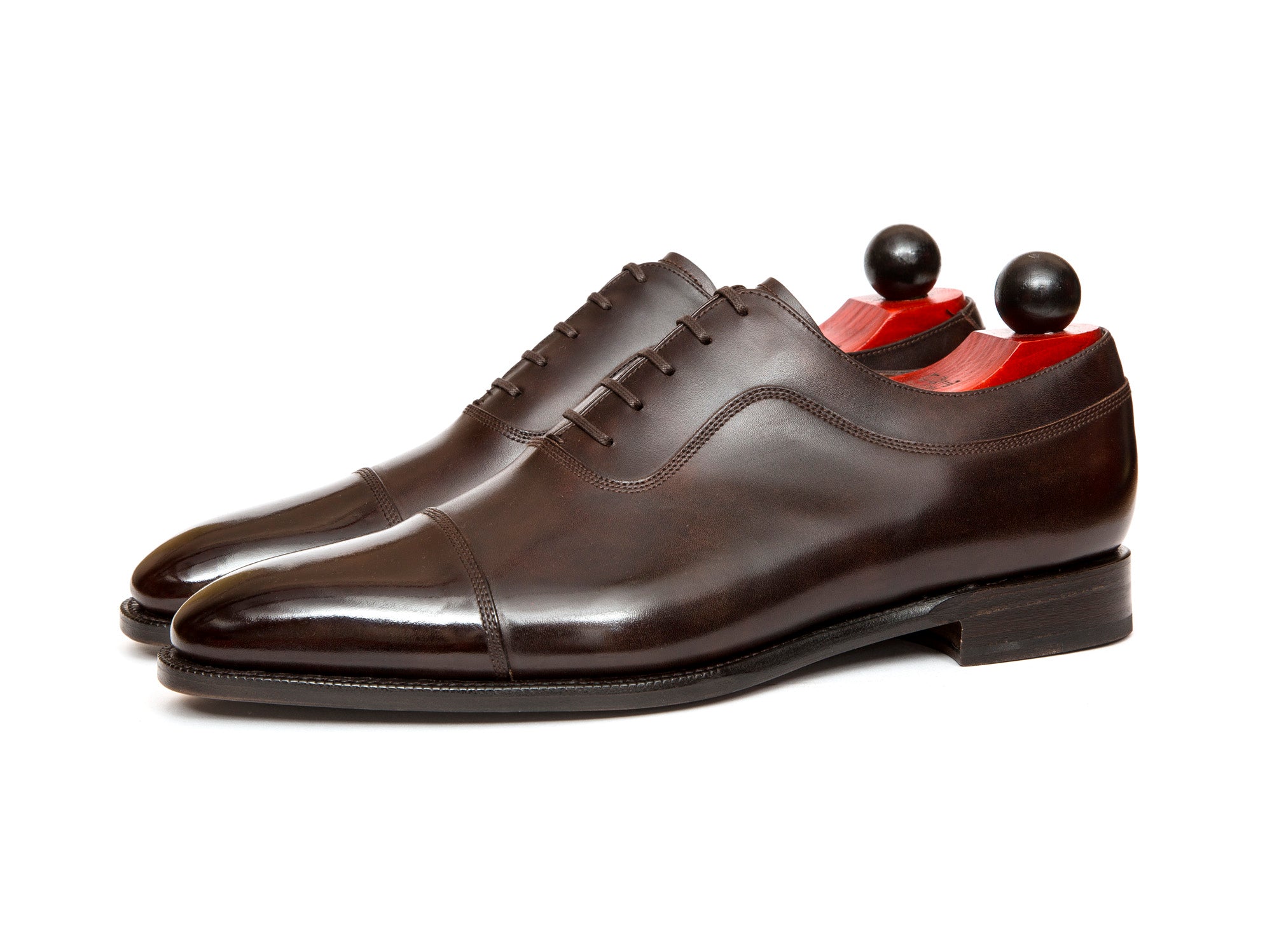 Woodway - MTO - Dark Brown Museum Calf - LPB Last - Single Leather Sole-Made To Order Captoe Plain Cap Toe Adelaide Oxfords-J.FitzPatrick Footwear