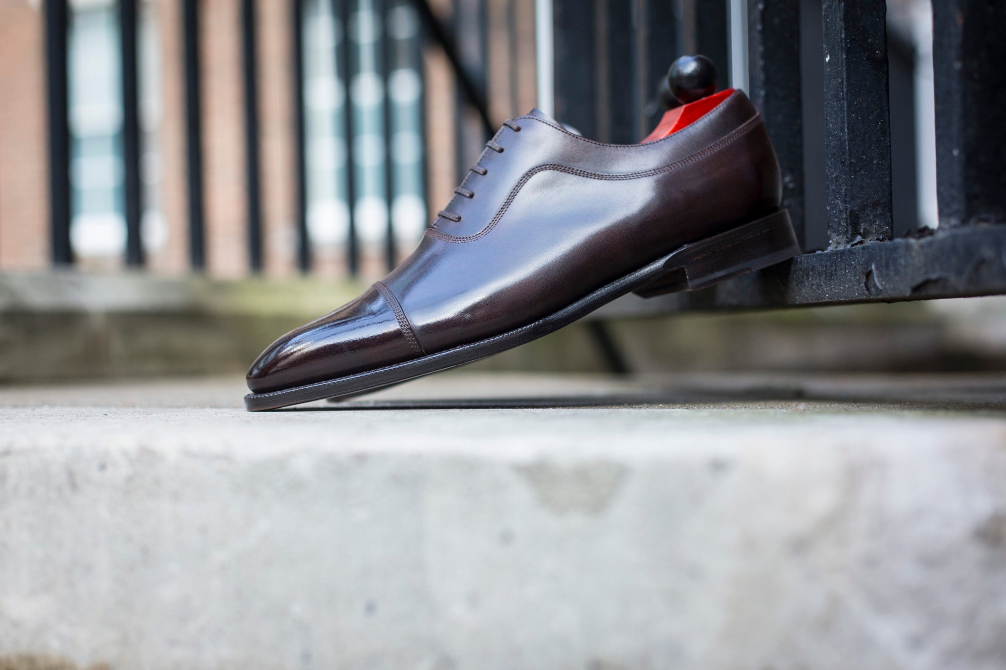 Woodway - MTO - Dark Brown Museum Calf - LPB Last - Single Leather Sole-Made To Order Captoe Plain Cap Toe Adelaide Oxfords-J.FitzPatrick Footwear