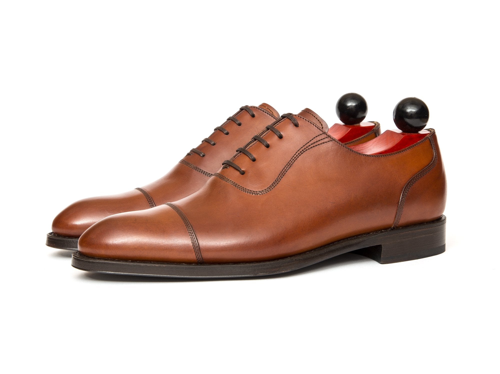 Yesler - MTO - Auburn Calf - NGT Last - Single Leather Sole-Made To Order Classic Captoe Cap Toe Oxfords-J.FitzPatrick Footwear