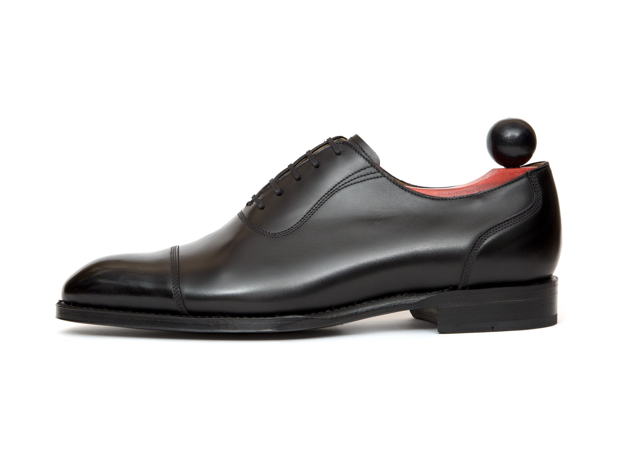 Yesler - MTO - Black Calf - NGT Last - Single Leather Sole-Made To Order Classic Captoe Cap Toe Oxfords-J.FitzPatrick Footwear
